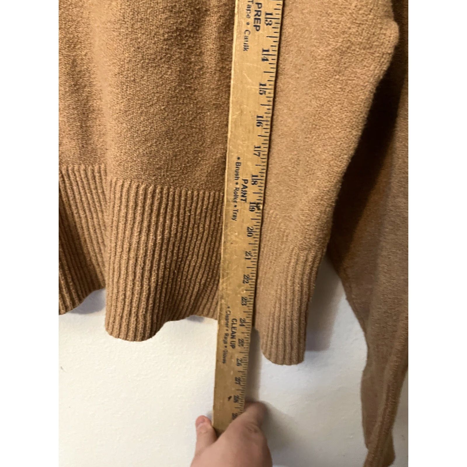 Vintage A New Day Women’s L Brown Mock Neck Ribbed Hem Knit Sweater Pullover Size L / US 10 / IT 46 - 4 Thumbnail