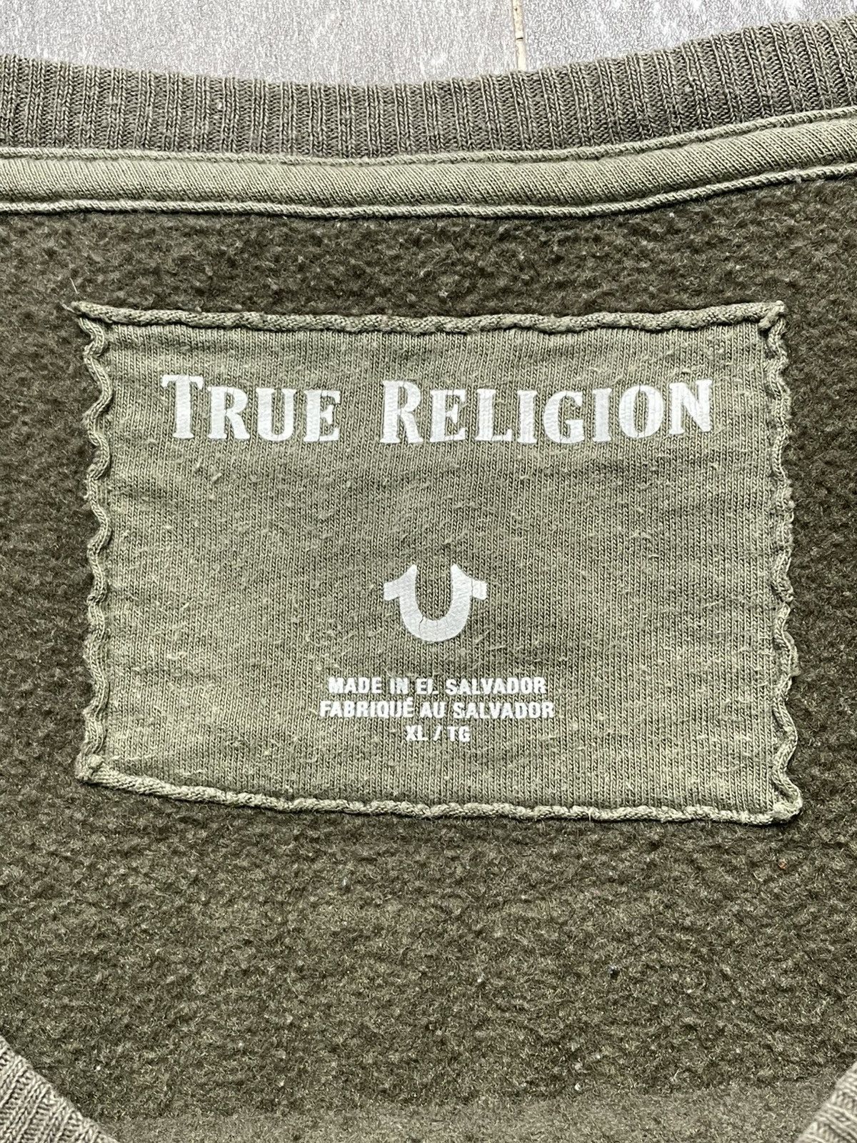 True Religion True Religion Big Log Sweatshirt Olive Green Y2k Rap Japan Size US XL / EU 56 / 4 - 5 Thumbnail