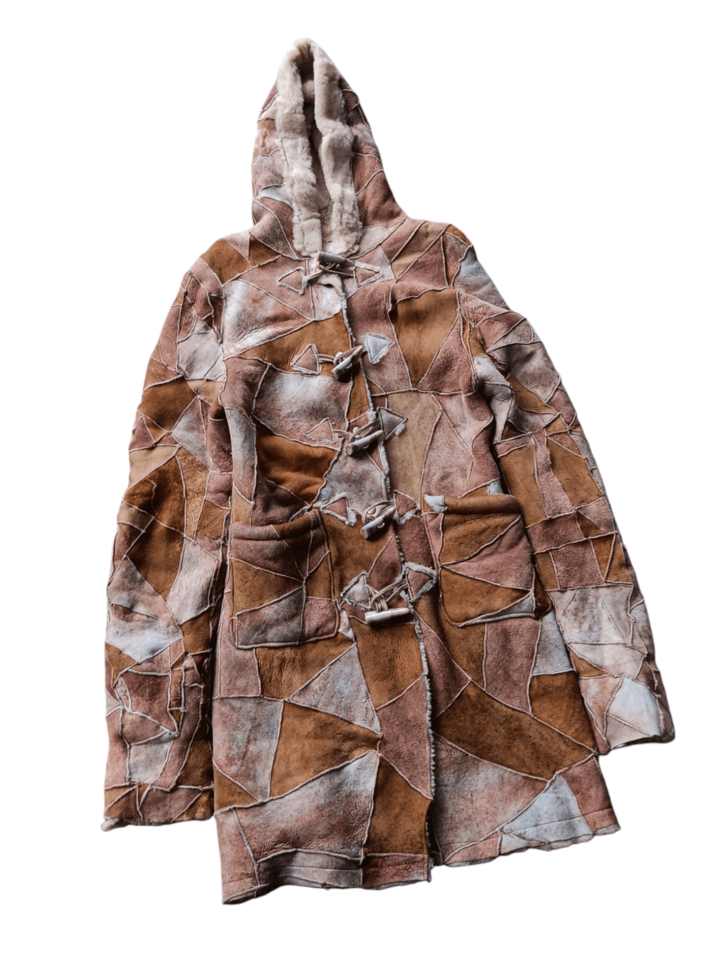 Japanese Brand × Le Grande Bleu (L.G.B.) Peace & love shep skin suede leather patchwork jacket Size M / US 6-8 / IT 42-44 - 3 Thumbnail