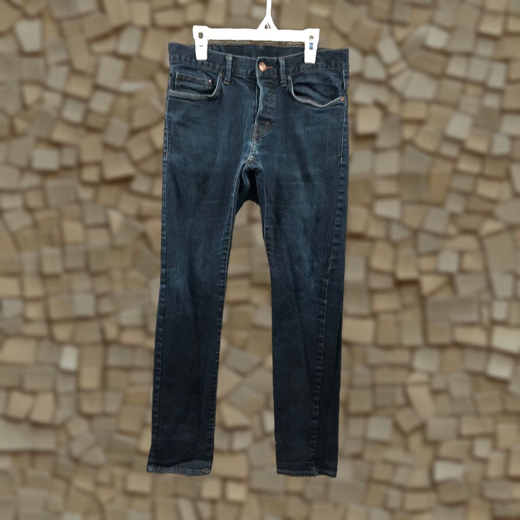H&M H&M Jeans Size 30x32 Mens Mid Rise Straight Leg Dark Wash Blue Denim Jeans Size US 30 / EU 46 - 1 Thumbnail