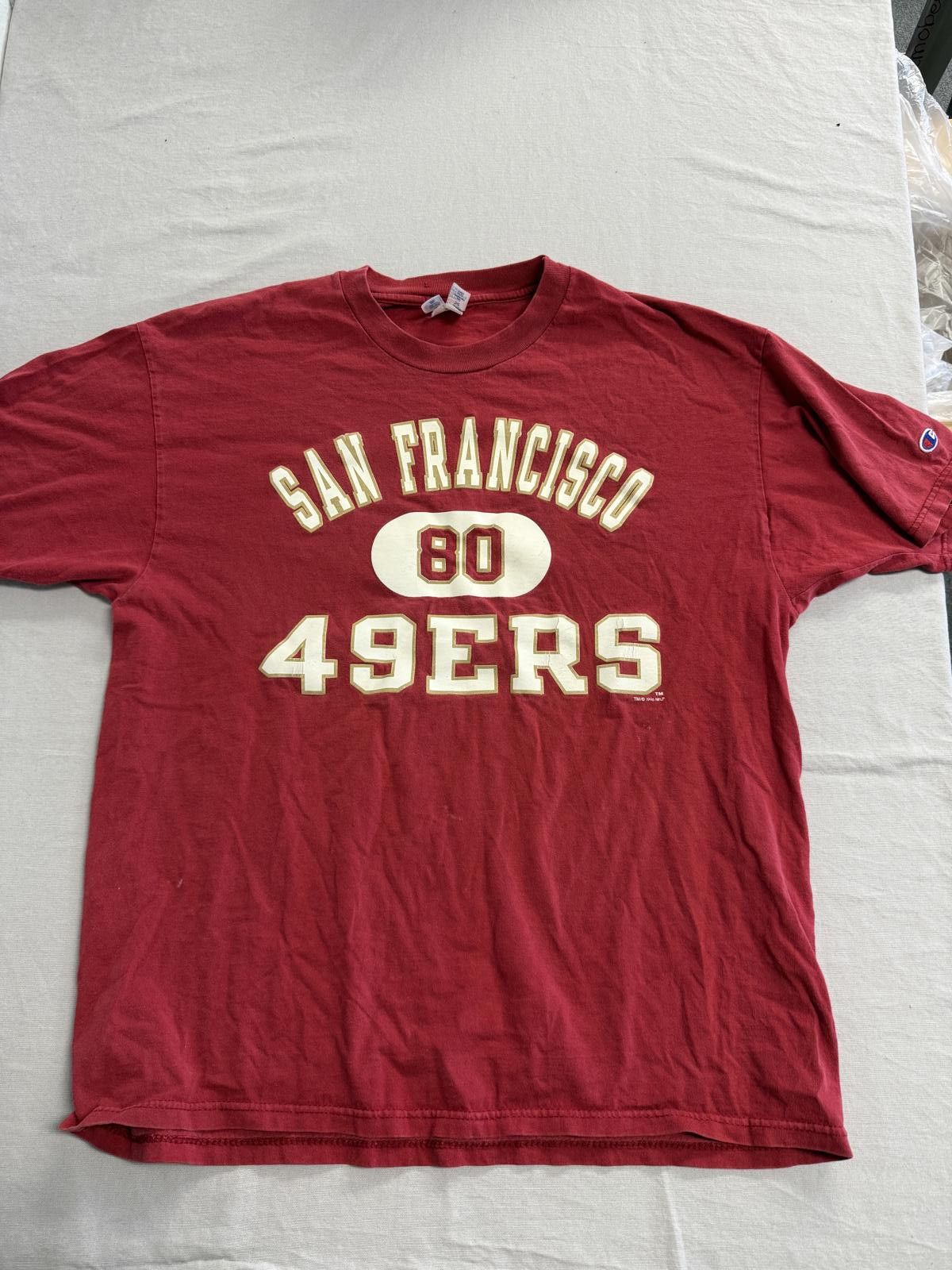 Champion Vintage San Francisco 49ers T-shirt #80 Jerry Rice Tee - XL Size US XL / EU 56 / 4 - 1 Thumbnail