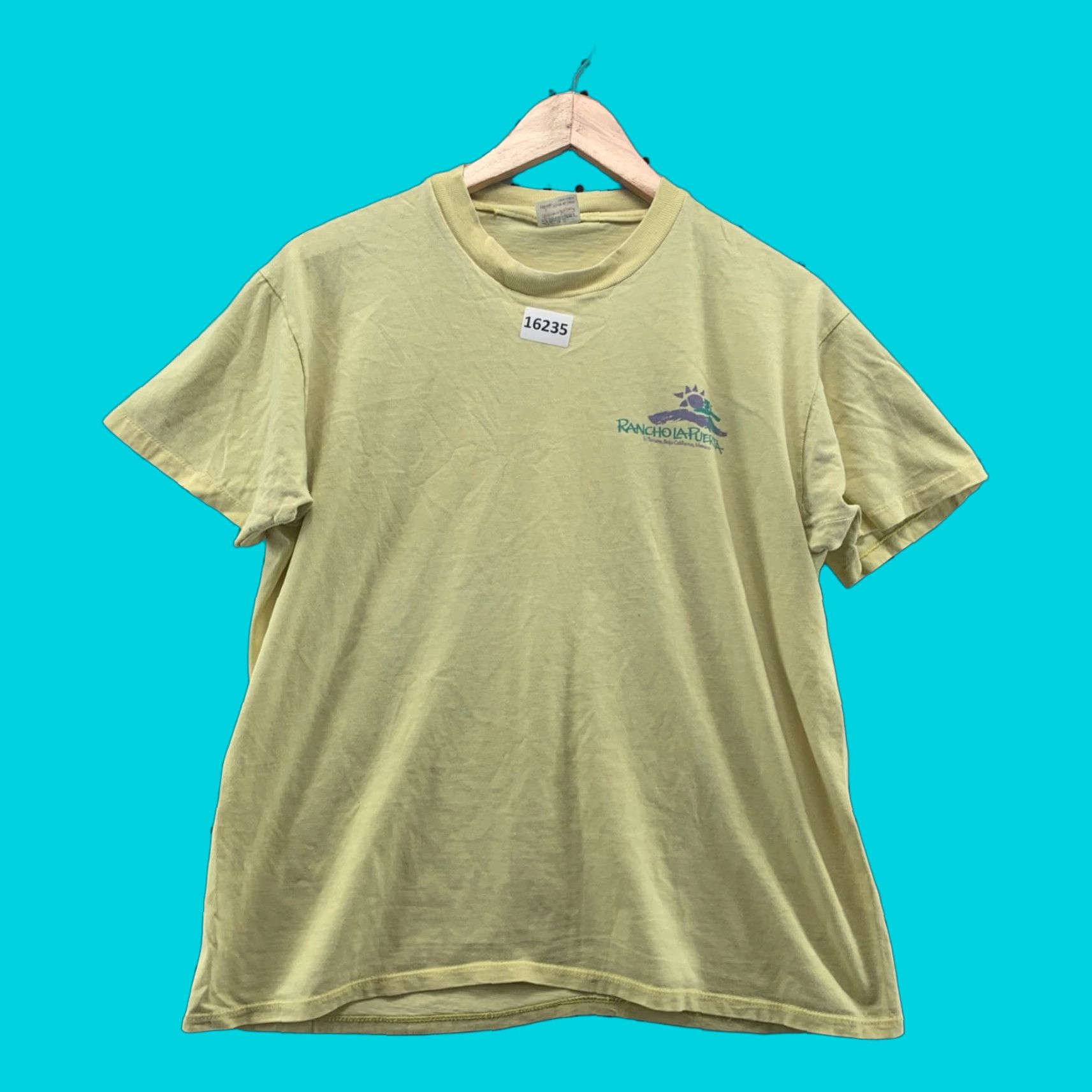 Vintage Vintage 80s Stedman T-Shirt Large Yellow Unisex Crew Neck Cotton Retro BCBaja Cali Size US L / EU 52-54 / 3 - 1 Thumbnail