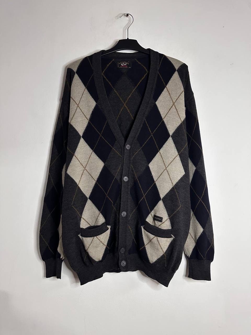 Paul & Shark Paul & Shark Yachting Argyle Wool Cardigan XXL Italy Vintage Size US XXL / EU 58 / 5 - 10 Thumbnail