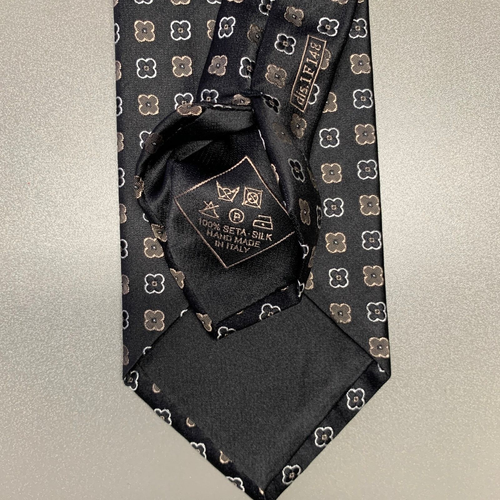 Brioni BRIONI Black Tan Floral Silk Tie Size ONE SIZE - 3 Thumbnail