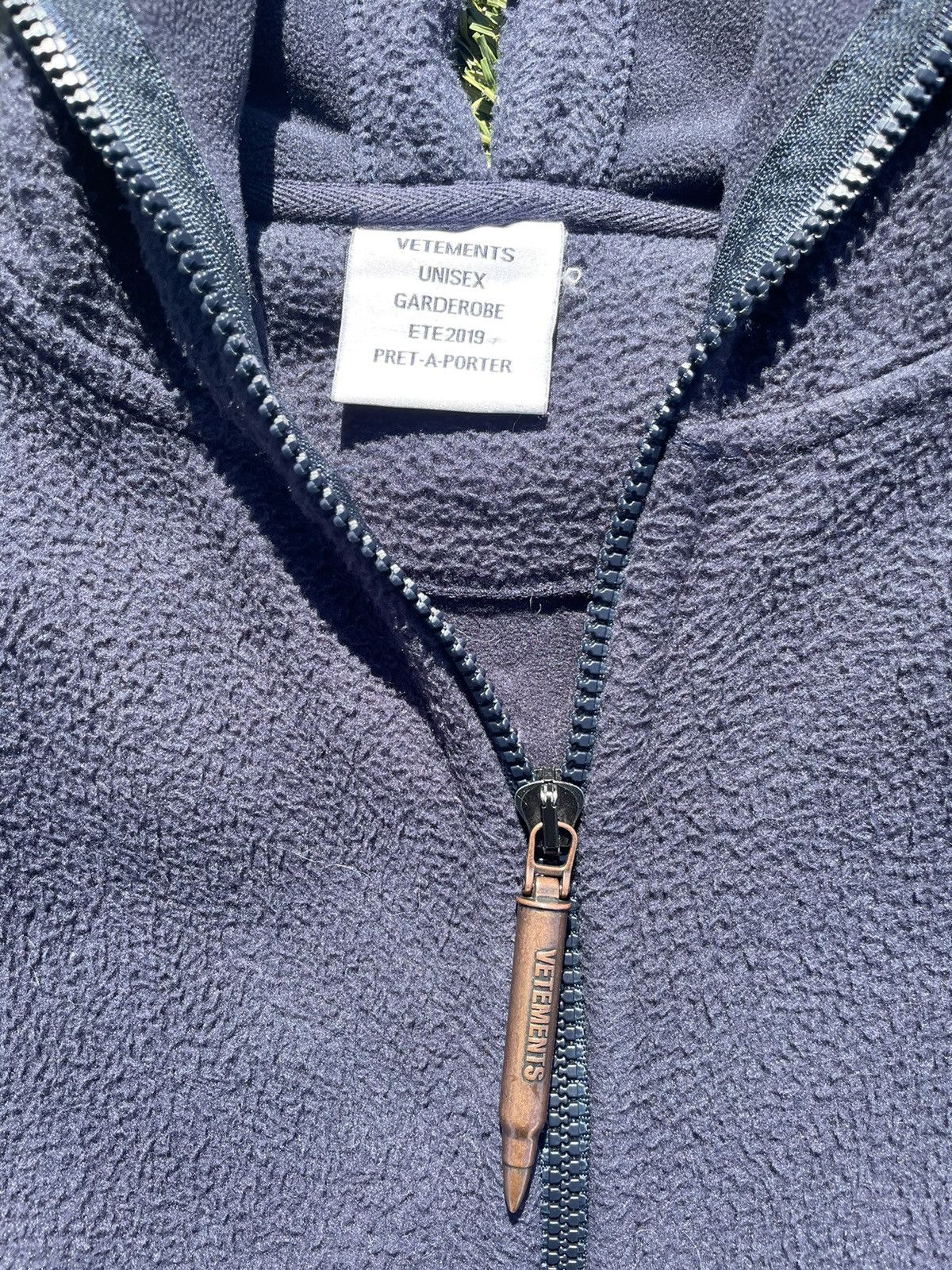 Vetements SS19 Vetements Navy Fleece Gimp Mask Zip Up Bullet Hoodie Size US S / EU 44-46 / 1 - 4 Thumbnail
