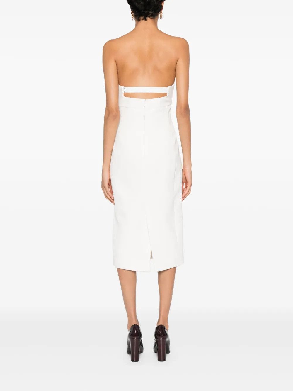 Saint Laurent Paris o1y0126 Mini Dress in White Size M / US 6-8 / IT 42-44 - 4 Thumbnail