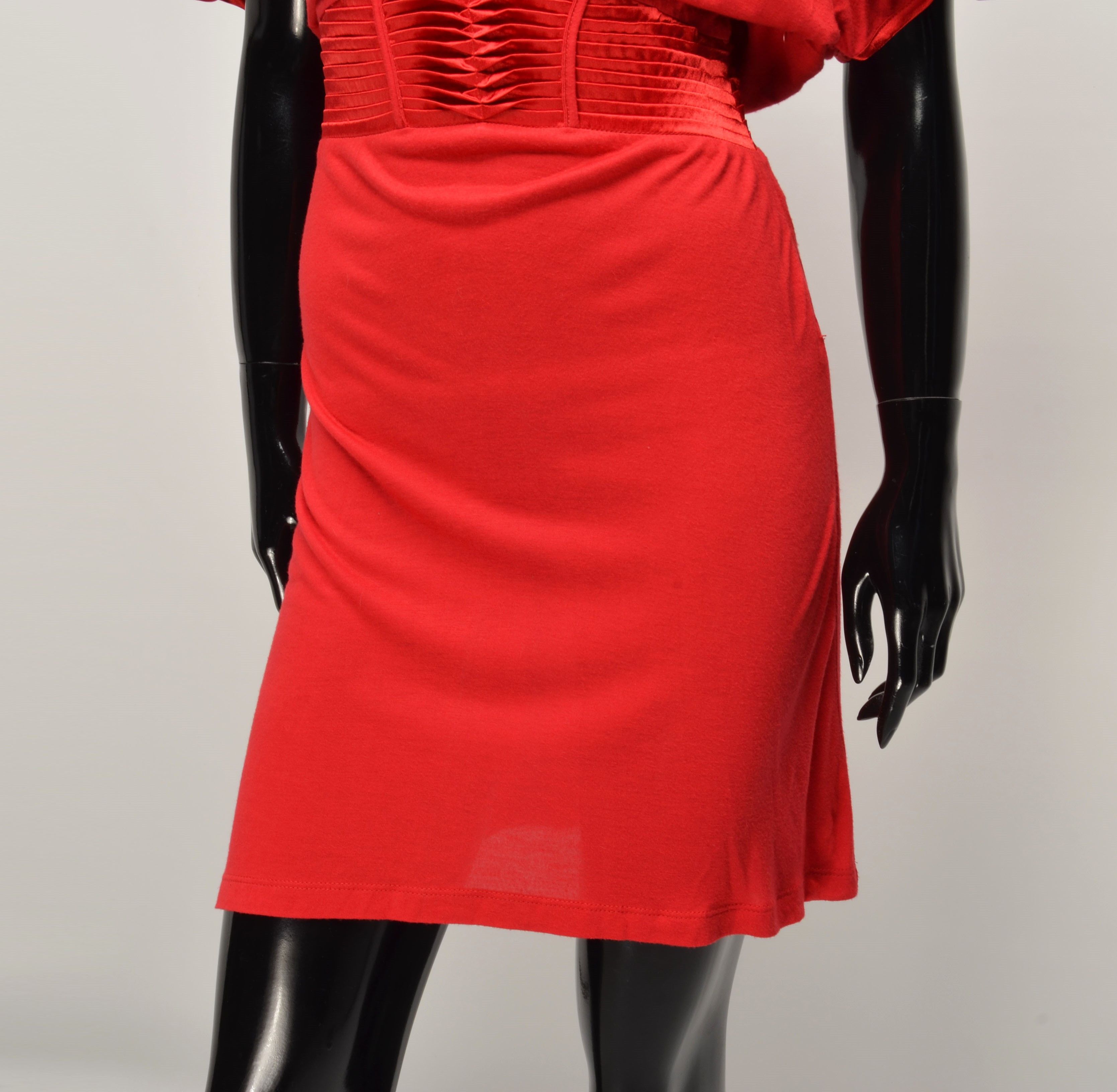Miss Sixty × Vintage Miss Sixty Y2K Deep V-Neck Batwing Sleeves Mini Dress Size XS / US 0-2 / IT 36-38 - 3 Thumbnail