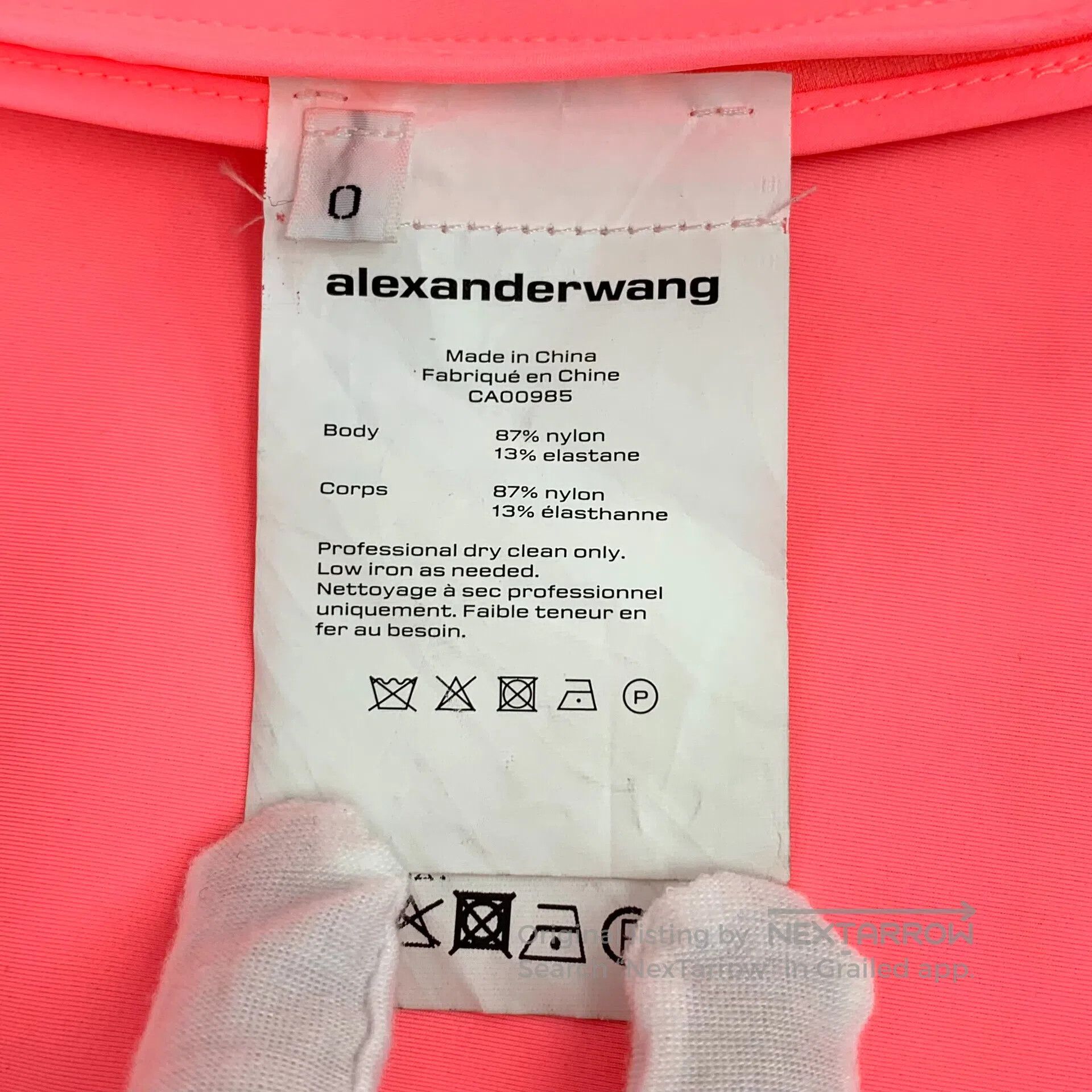 Alexander Wang Alexander Wang Fluorescent Pink Collar Single Breasted Lon Size US XS / EU 42 / 0 - 7 Thumbnail