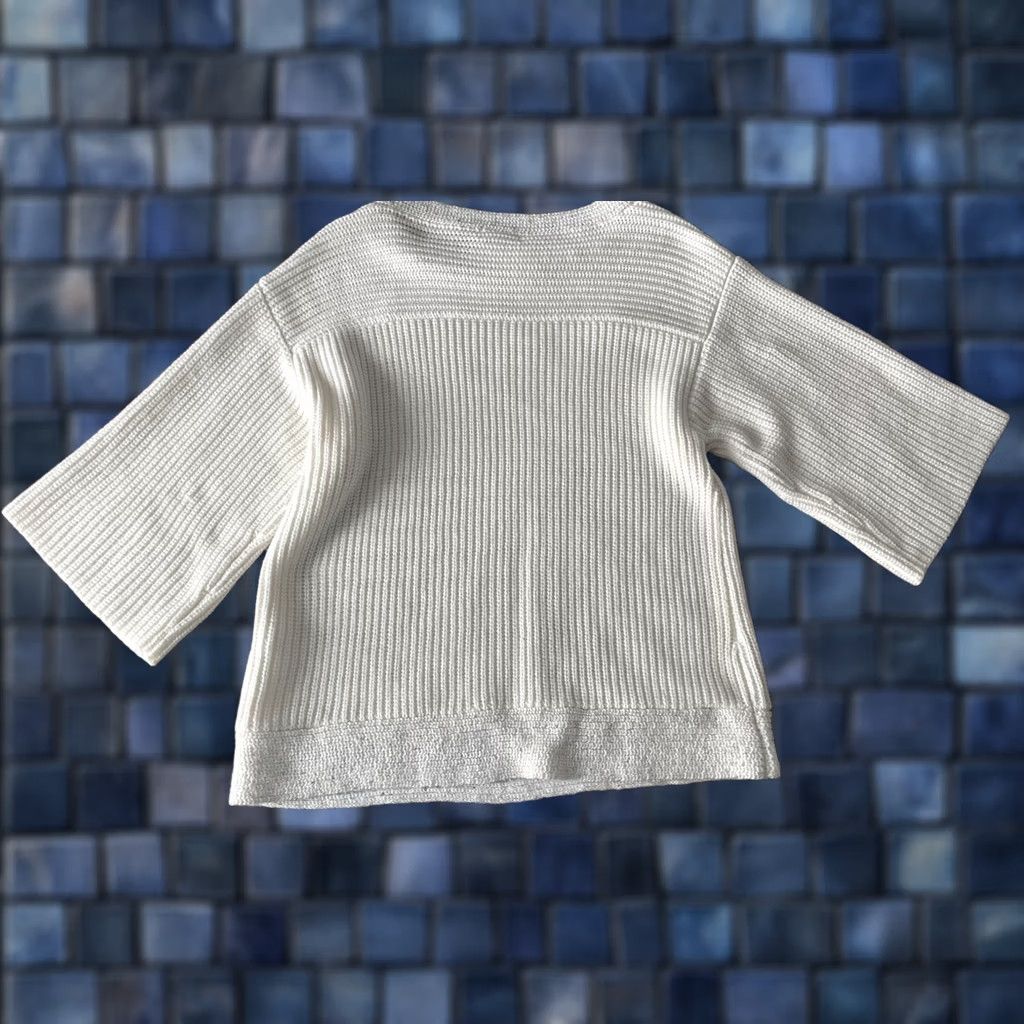 Vintage New York & Co Sweater Womens XL White Boxy Round Neck Relaxed Boho Christmas City Classic Winter Boho Pullover Mens Womens Size XL / US 12-14 / IT 48-50 - 1 Thumbnail