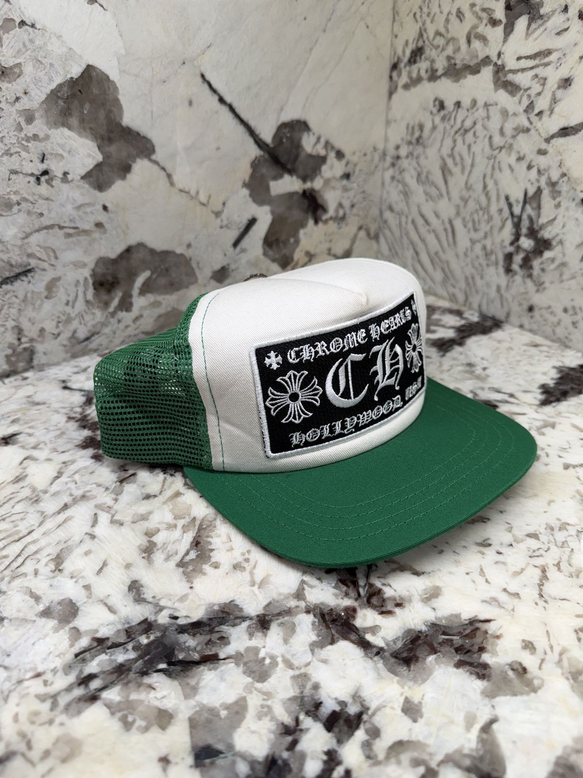 Chrome Hearts Chrome Hearts Trucker Hat Green White OG Classic RARE Size ONE SIZE - 3 Thumbnail
