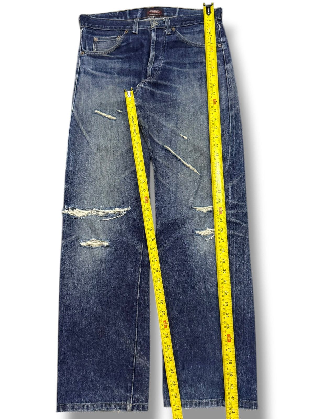 Artisan Outfitters Vintage 00s Ships Outffiters Y2K Selvedge Denim Made In USA Size US 31 - 18 Thumbnail