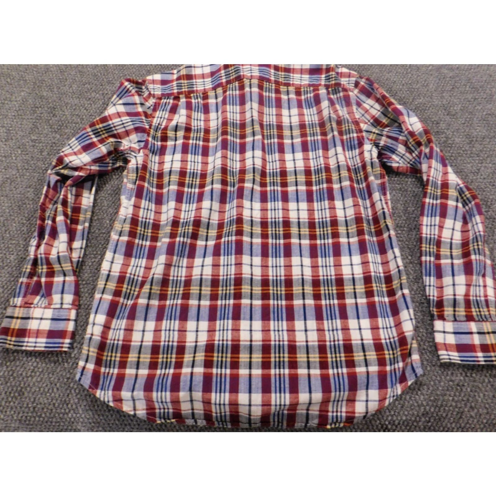 Old Navy Old Navy Mens Shirt M Red Plaid Button-Down Long Sleeve Collared Button-Up Casual Knit Cotton Regular Adult Mens Size US M / EU 48-50 / 2 - 6 Thumbnail