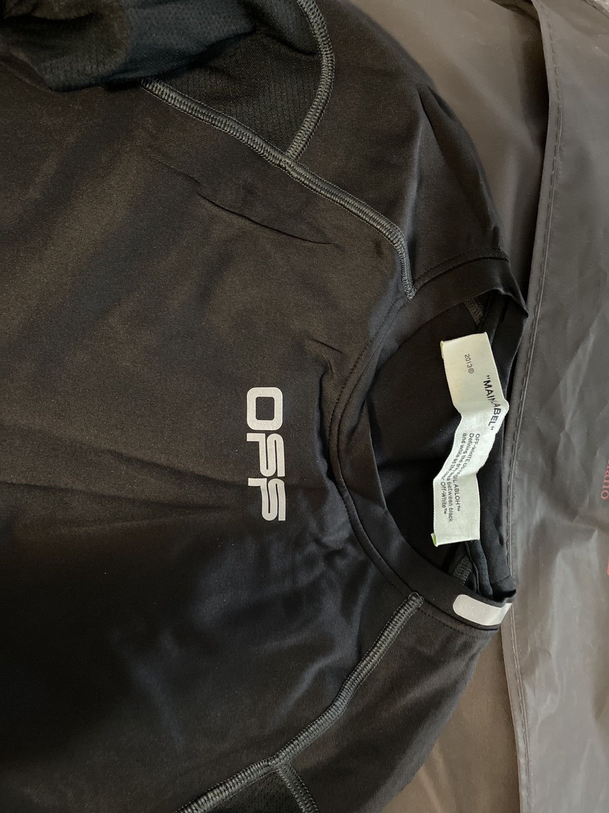 Off-White × Virgil Abloh Off-White Running L/S Tee Black Silver Size US M / EU 48-50 / 2 - 11 Thumbnail