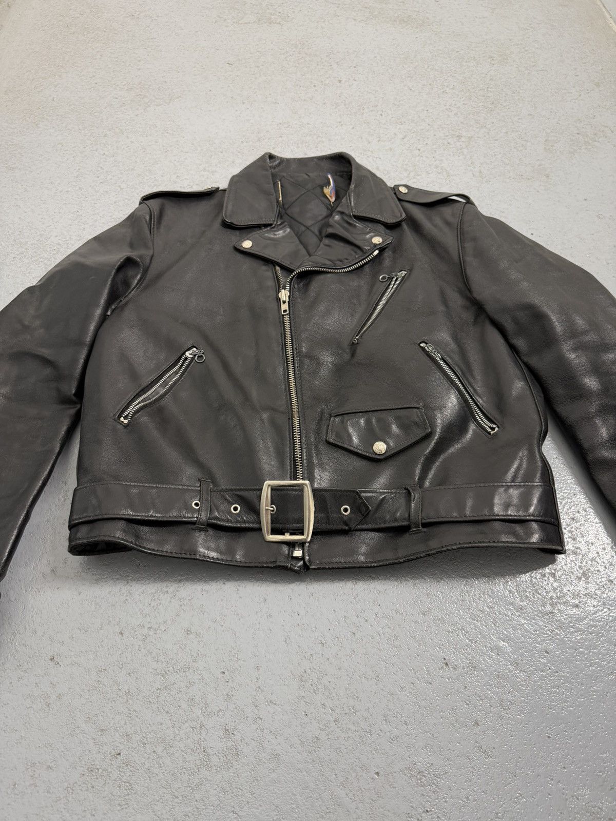 Schott Vintage Schott Perfecto 418 Dense Leather Made In USA Jacket Size US L / EU 52-54 / 3 - 5 Thumbnail