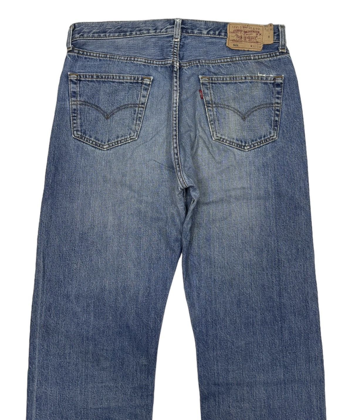 Levi's VINTAGE LEVIS 501 SPAIN BAGGY DISTRESSED DENIM JEANS Size US 35 - 8 Thumbnail