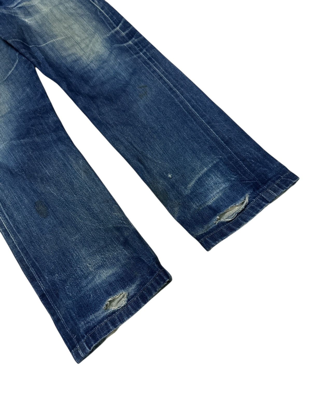 Kapital Trashed Distress Denim Naked&Famous Selvedge . Size US 32 / EU 48 - 3 Thumbnail