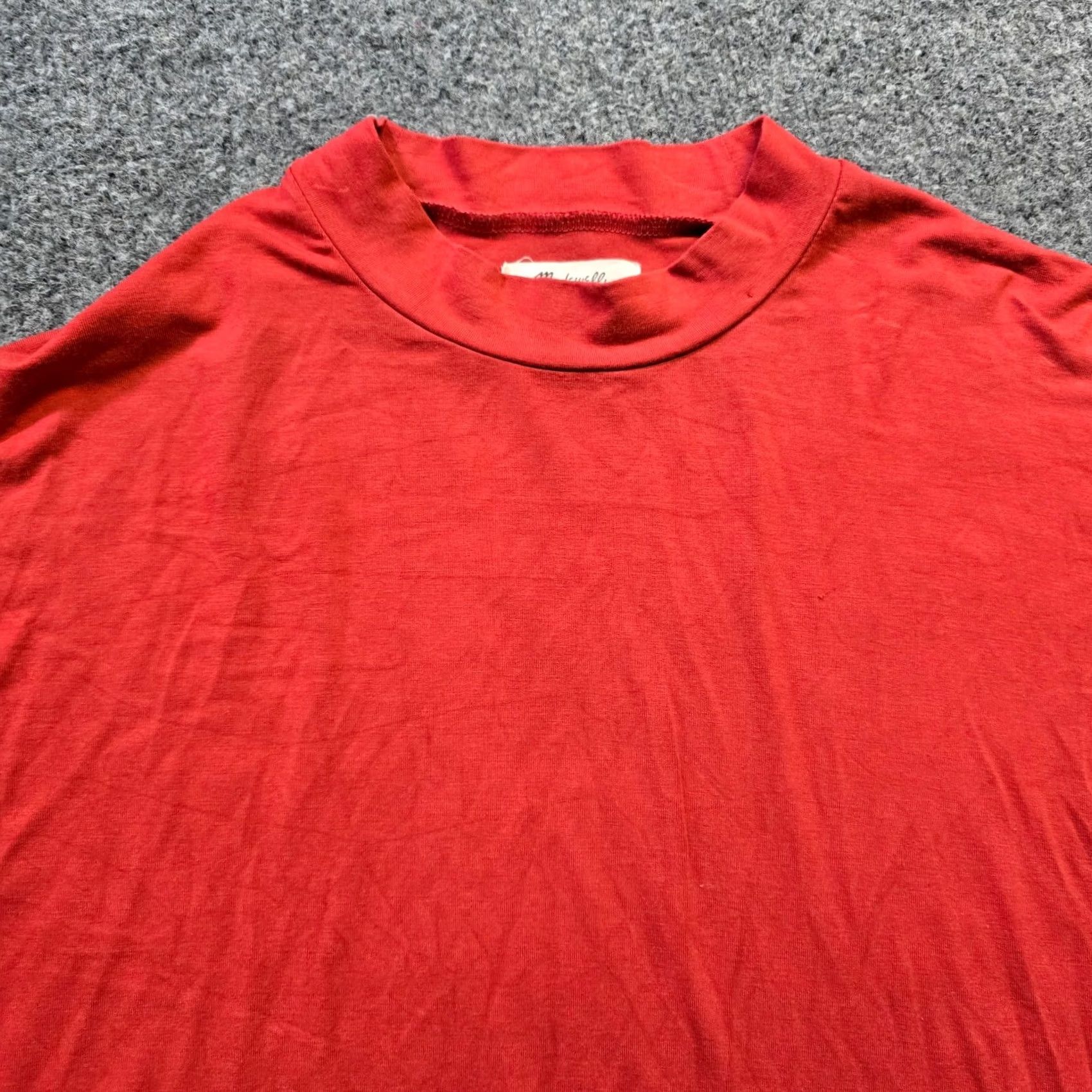 Madewell Madewell Top Womens Medium Orange Turtleneck Stretch Minimalist Casual Shirt Cropped Long Sleeve Regular Fit Holiday, Fall, Spring, Winter Womens Size M / US 6-8 / IT 42-44 - 2 Thumbnail
