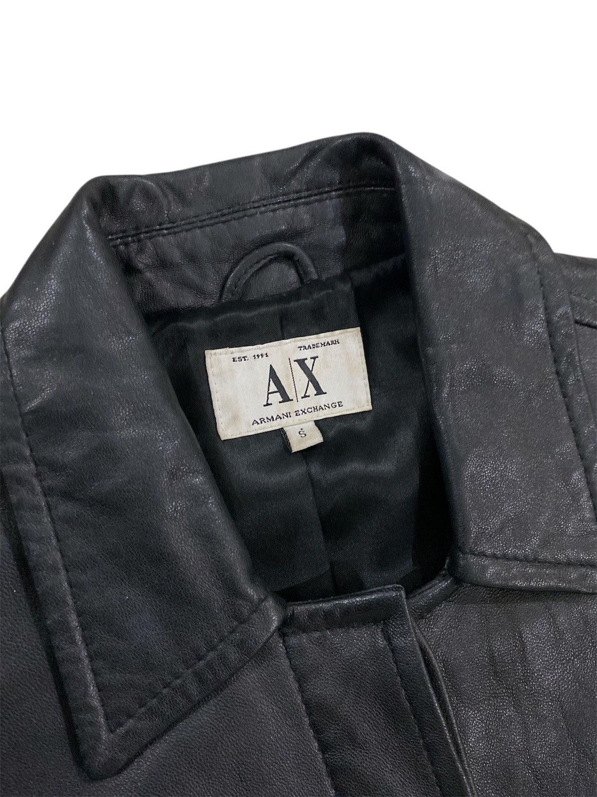 Armani Exchange Leather jacket armani exchange Size S / US 4 / IT 40 - 3 Thumbnail