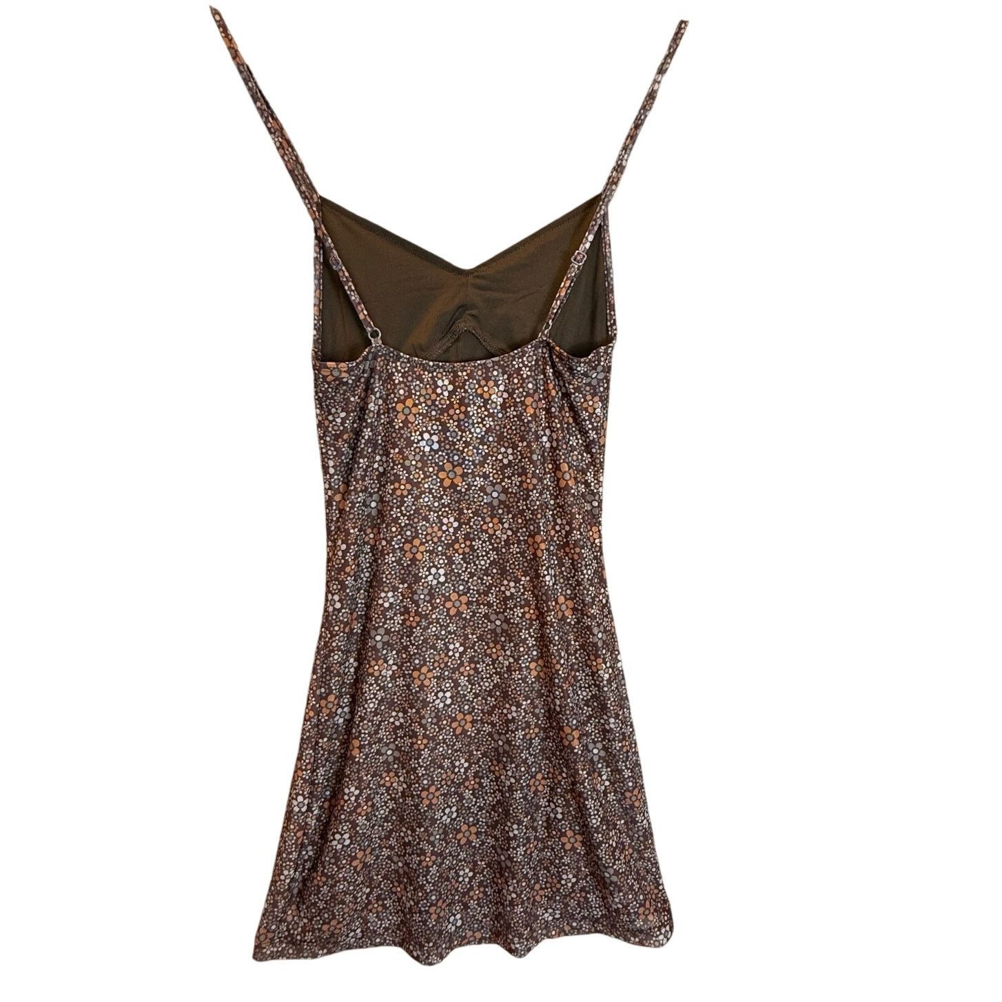 Other Motel Rocks Tintin Mini Dress Brown Floral Stretch Mesh XXS Size XS / US 0-2 / IT 36-38 - 2 Thumbnail