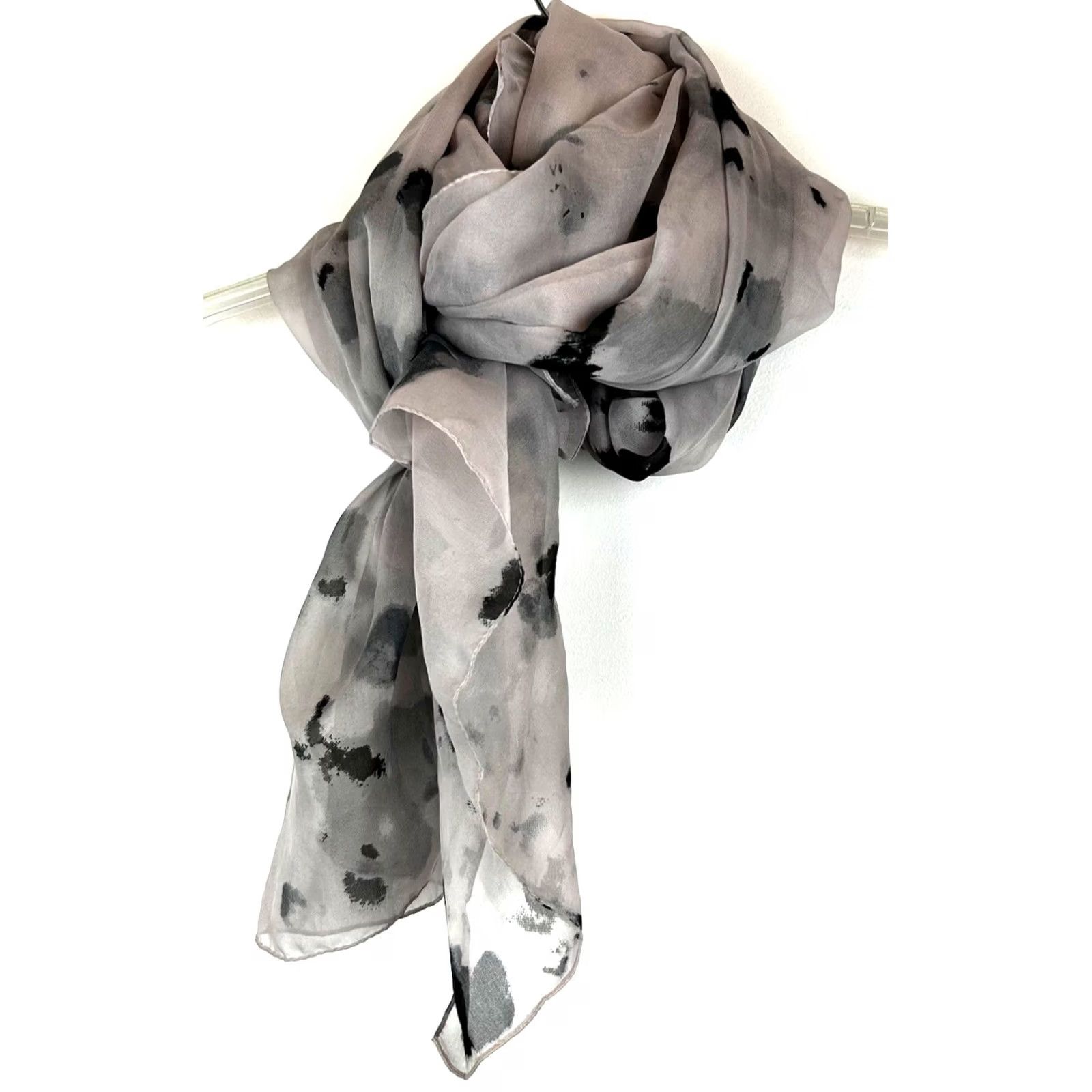 Vintage Pale Pink Flowy Scarf Lightweight Sheer Modern Classic Read Size ONE SIZE - 2 Thumbnail