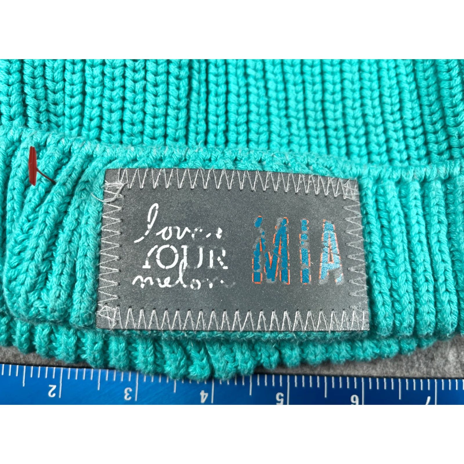 Vintage Love Your Melon Beanie Adult One Size Blue Knit 100% Cotton Made USA Logo Ski Hats Mens Women Fall Winter 1S Blue Knit Beanie Size ONE SIZE - 2 Thumbnail