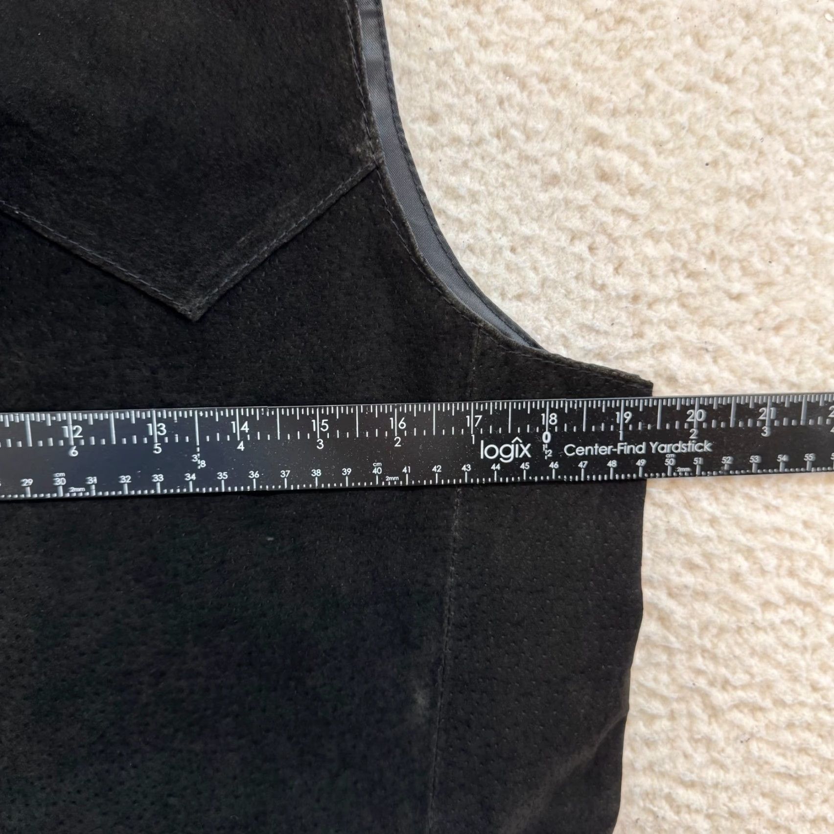 Vintage VINTAGE Permit Platinum Suede Leather Vest Black Mens Large Moto Western Leather Vest Size US L / EU 52-54 / 3 - 4 Thumbnail