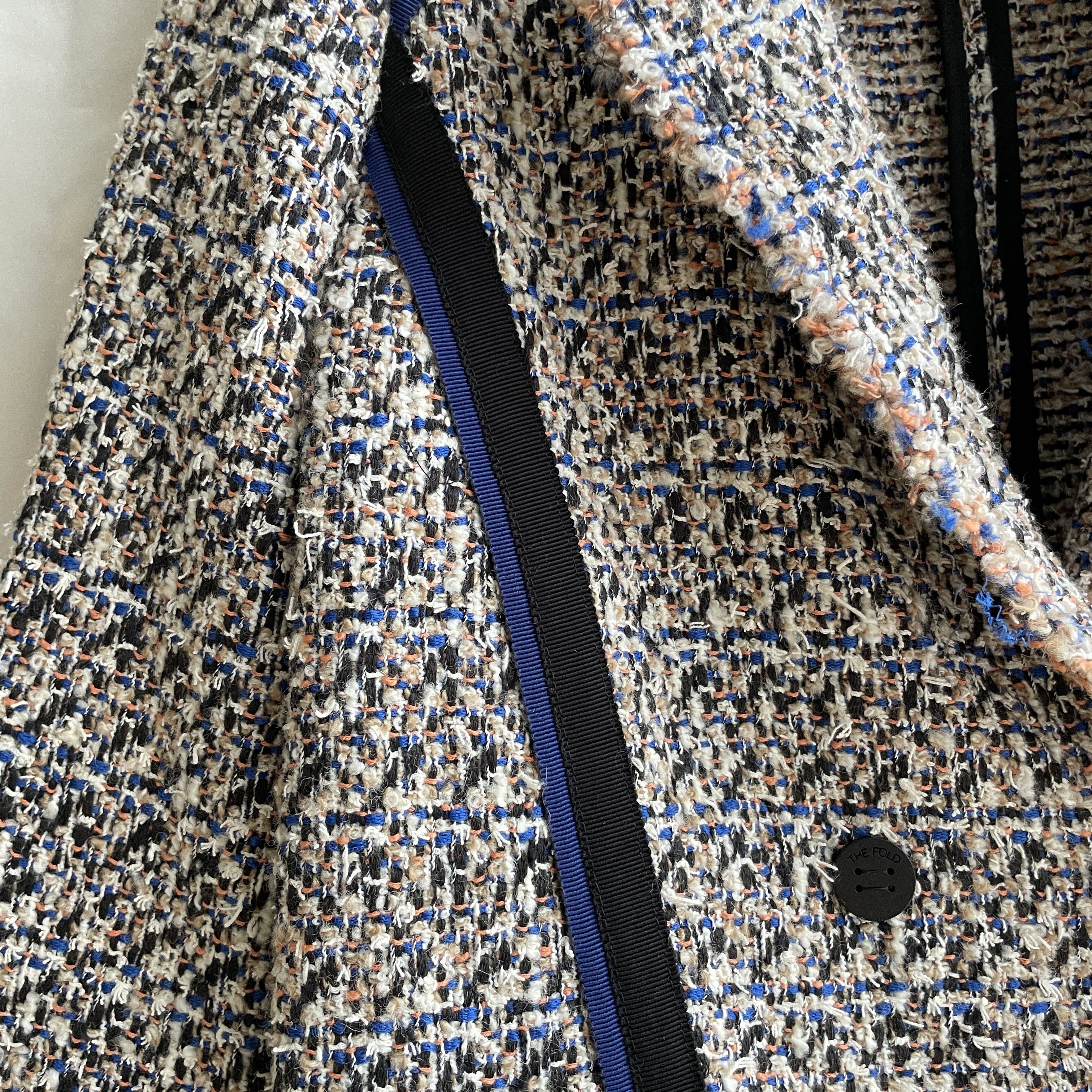 Other The Fold Norwood Boucle Tweed Double Breasted Blazer Size L / US 10 / IT 46 - 5 Thumbnail