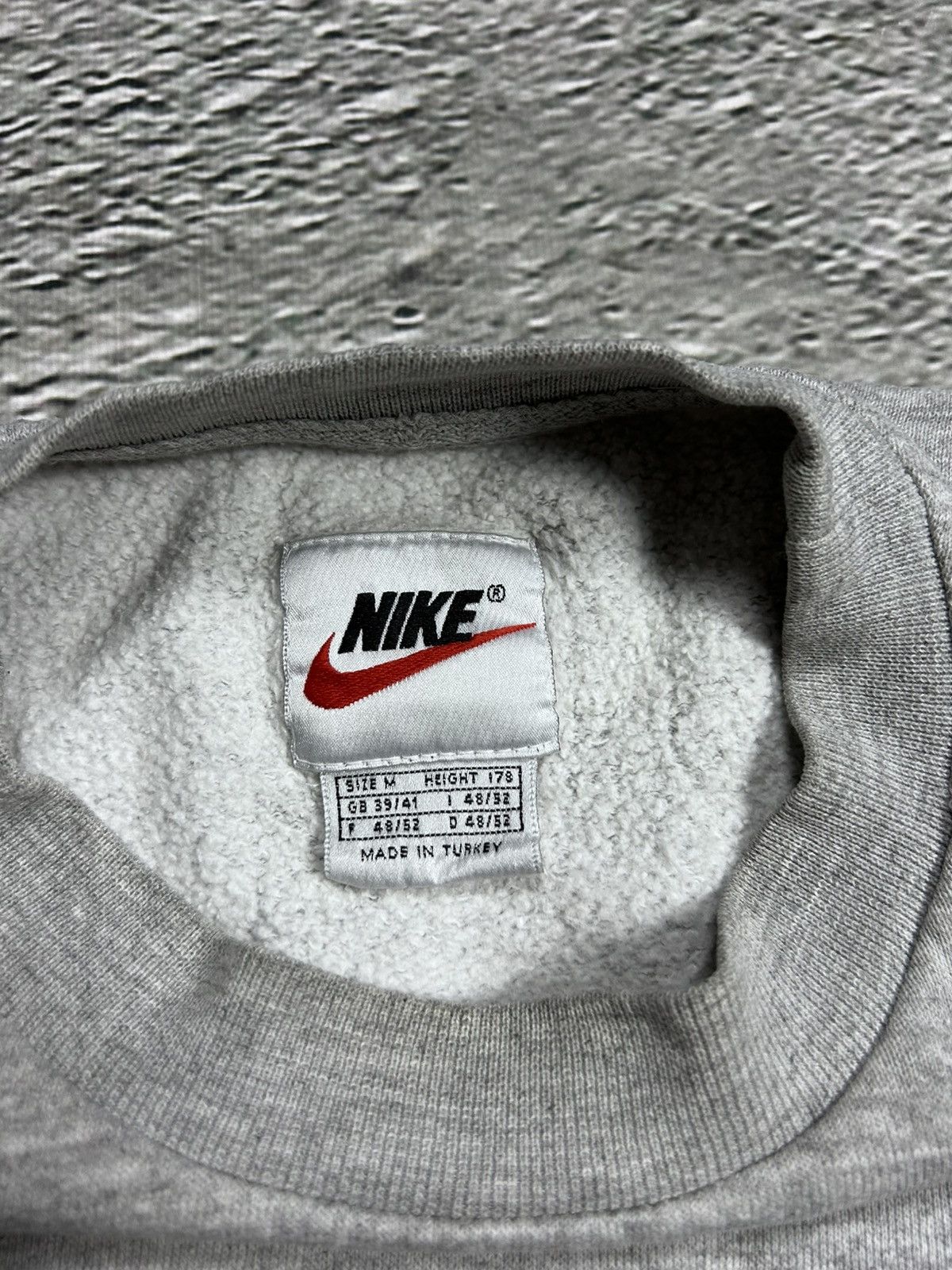 Nike × Vintage Nike vintage sweatshirt big logo crewneck grey spell out 90s Size US M / EU 48-50 / 2 - 3 Thumbnail