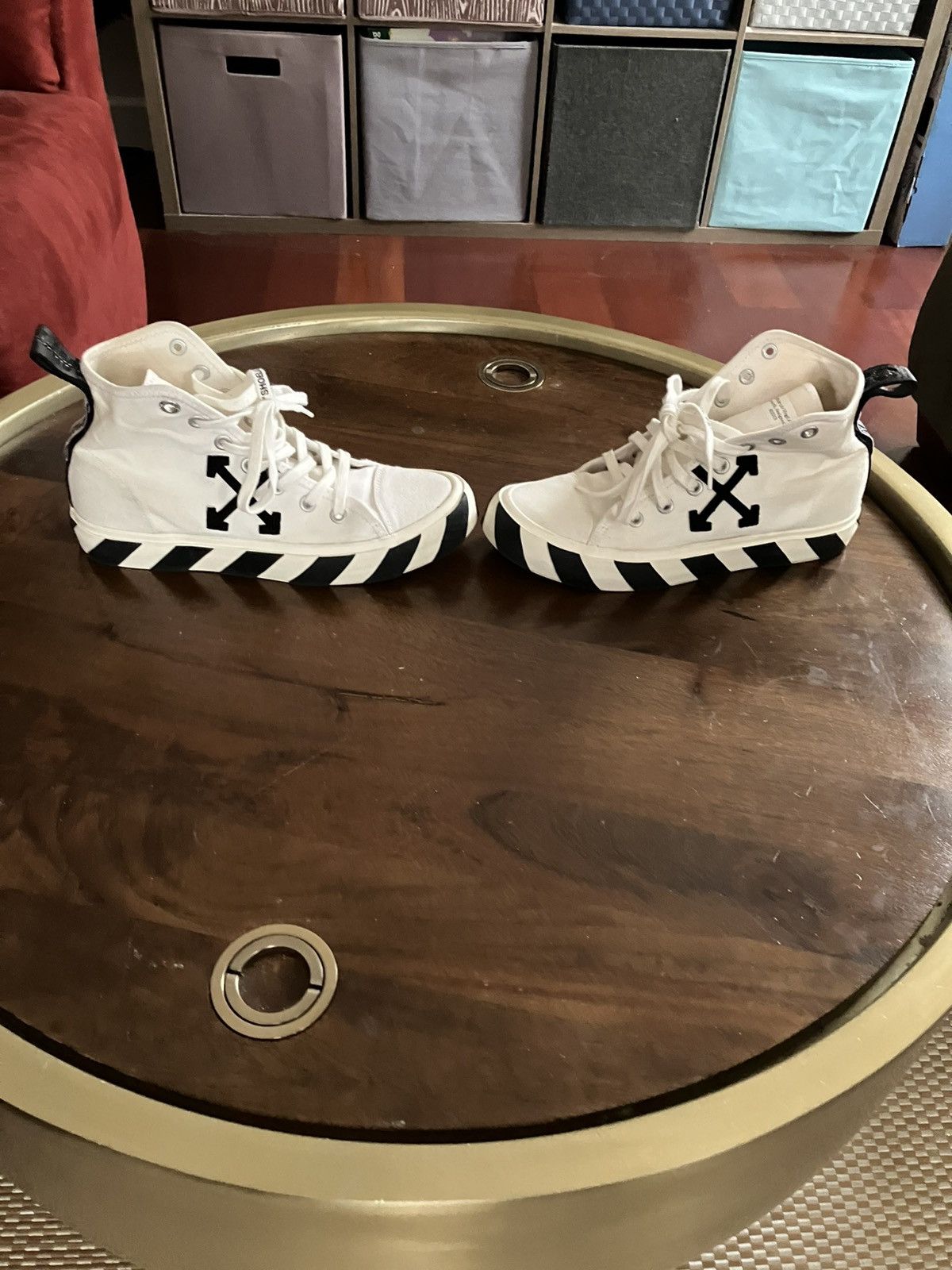 Off-White Off-White Mid Top Vulcanized Men’s Shoes Size 41/8 Size US 8 / EU 41 - 4 Thumbnail