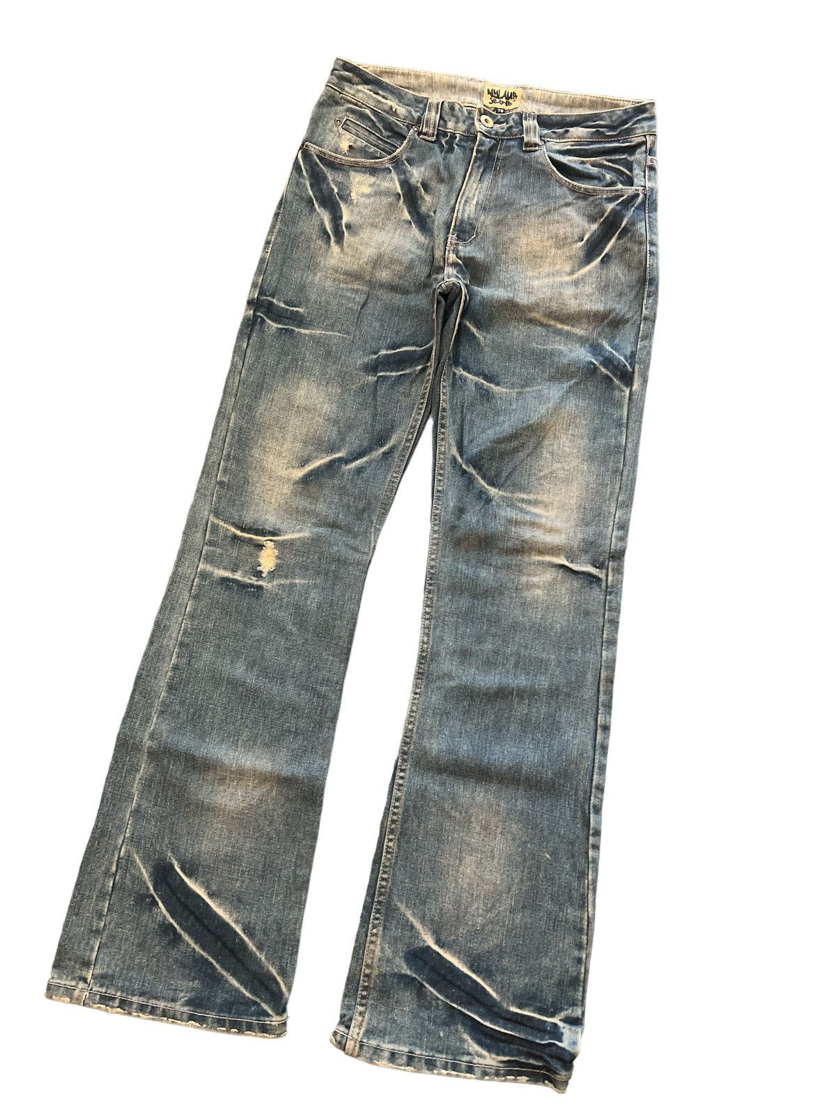 If Six Was Nine FLARED💥NYLAUS DISTRESSED DENIM PANT Size US 30 / EU 46 - 5 Thumbnail