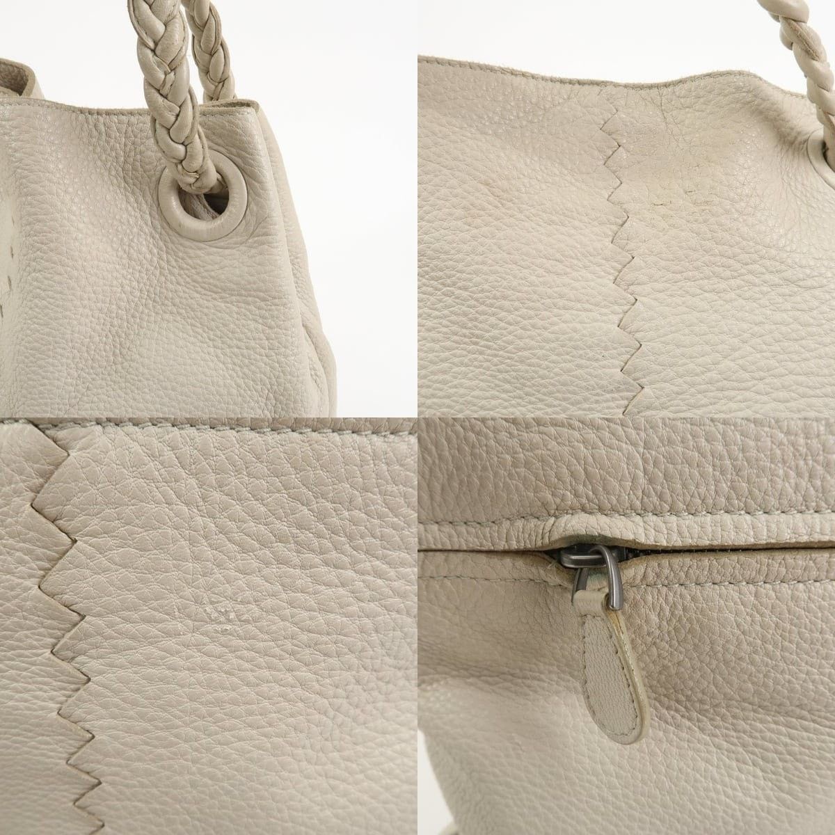 Bottega Veneta Bottega Veneta Calfskin Shoulder Bag Cream Size ONE SIZE - 6 Thumbnail