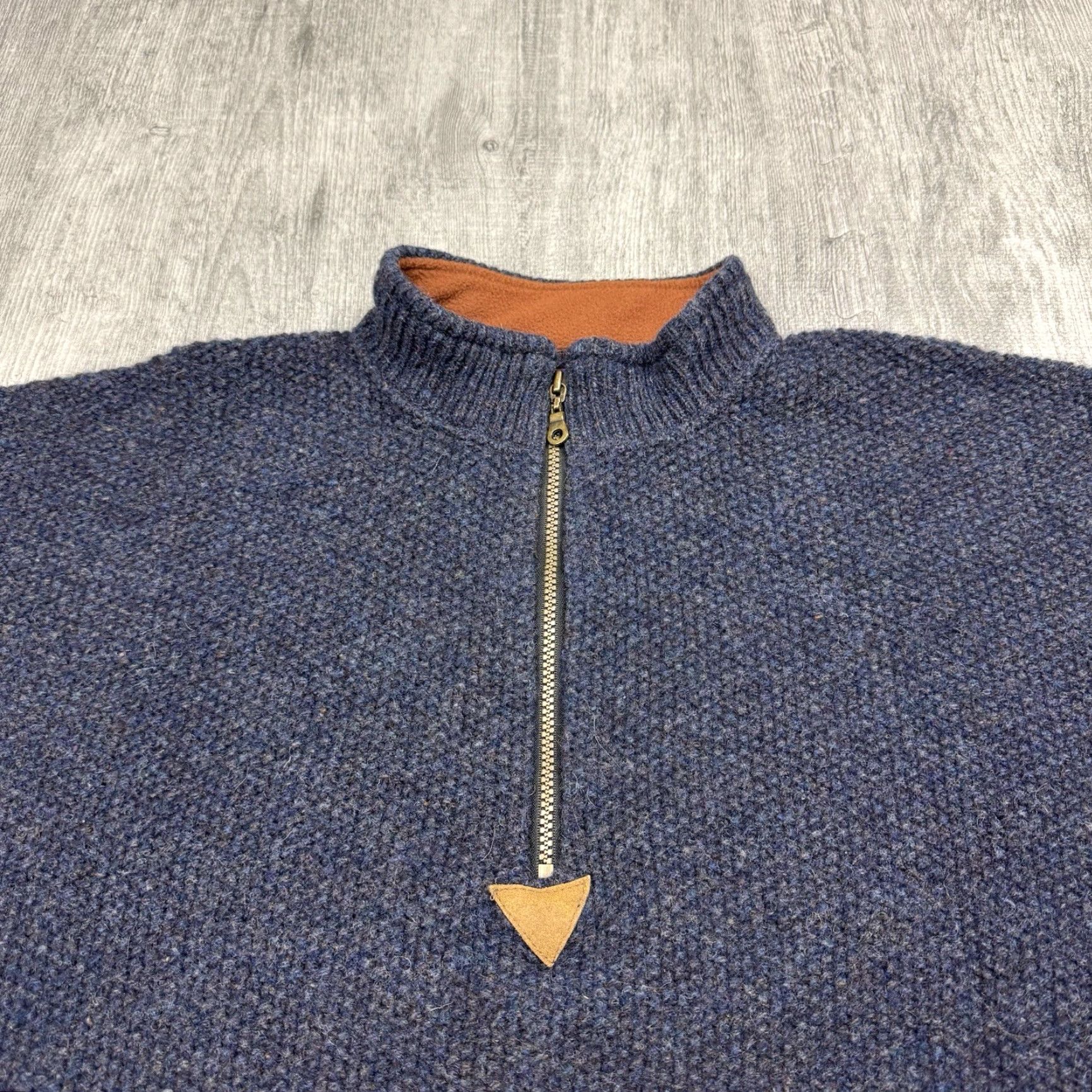 Vintage VINTAGE Early Winters 100% Wool Sweater Men's XL 1/4 Zip Pullover Casual Winter Blue Size US XL / EU 56 / 4 - 2 Thumbnail