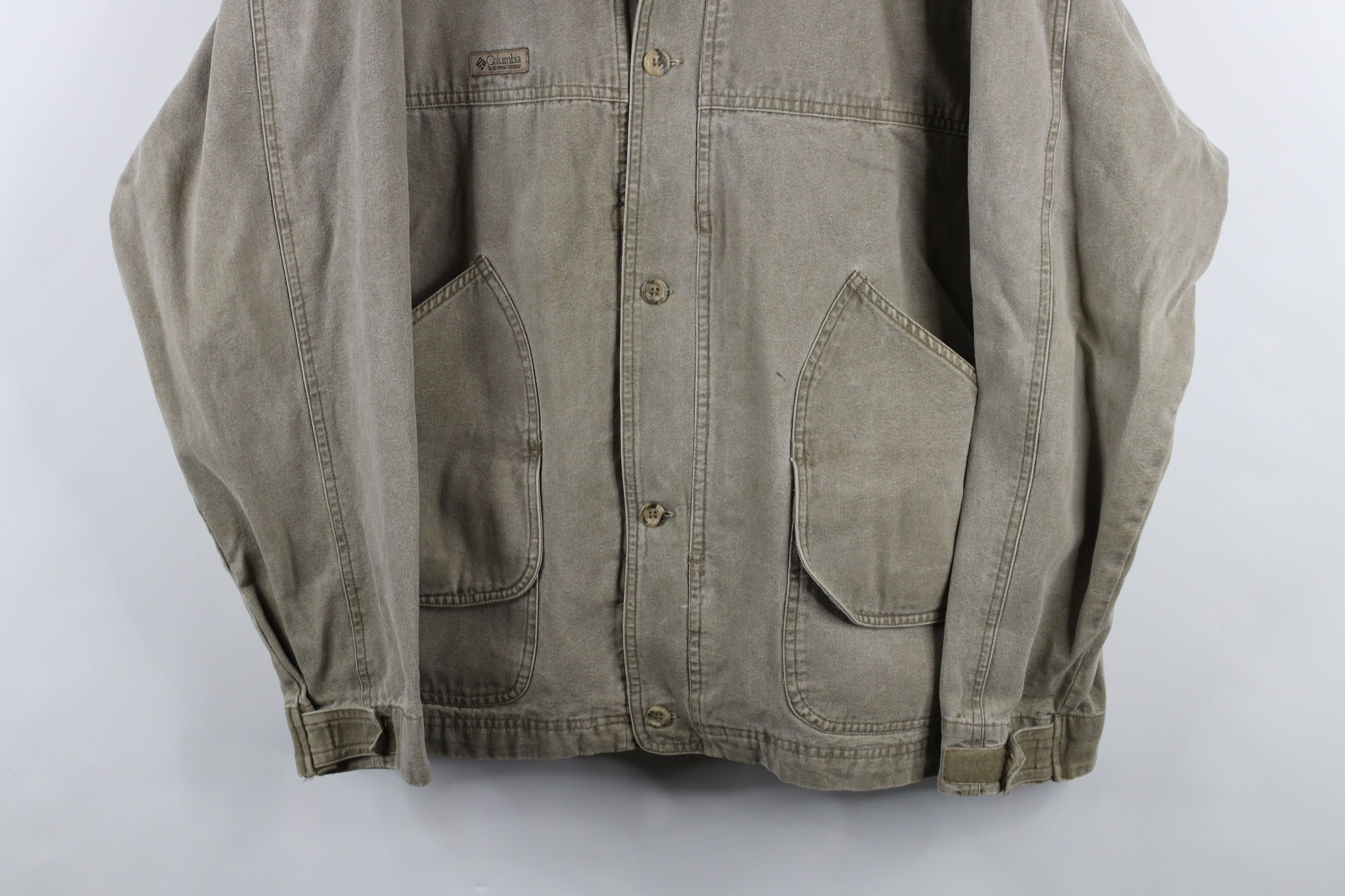 Columbia × Vintage Vintage 90s Columbia Stonewash Chore Barn Bomber Jacket Size US XL / EU 56 / 4 - 3 Thumbnail