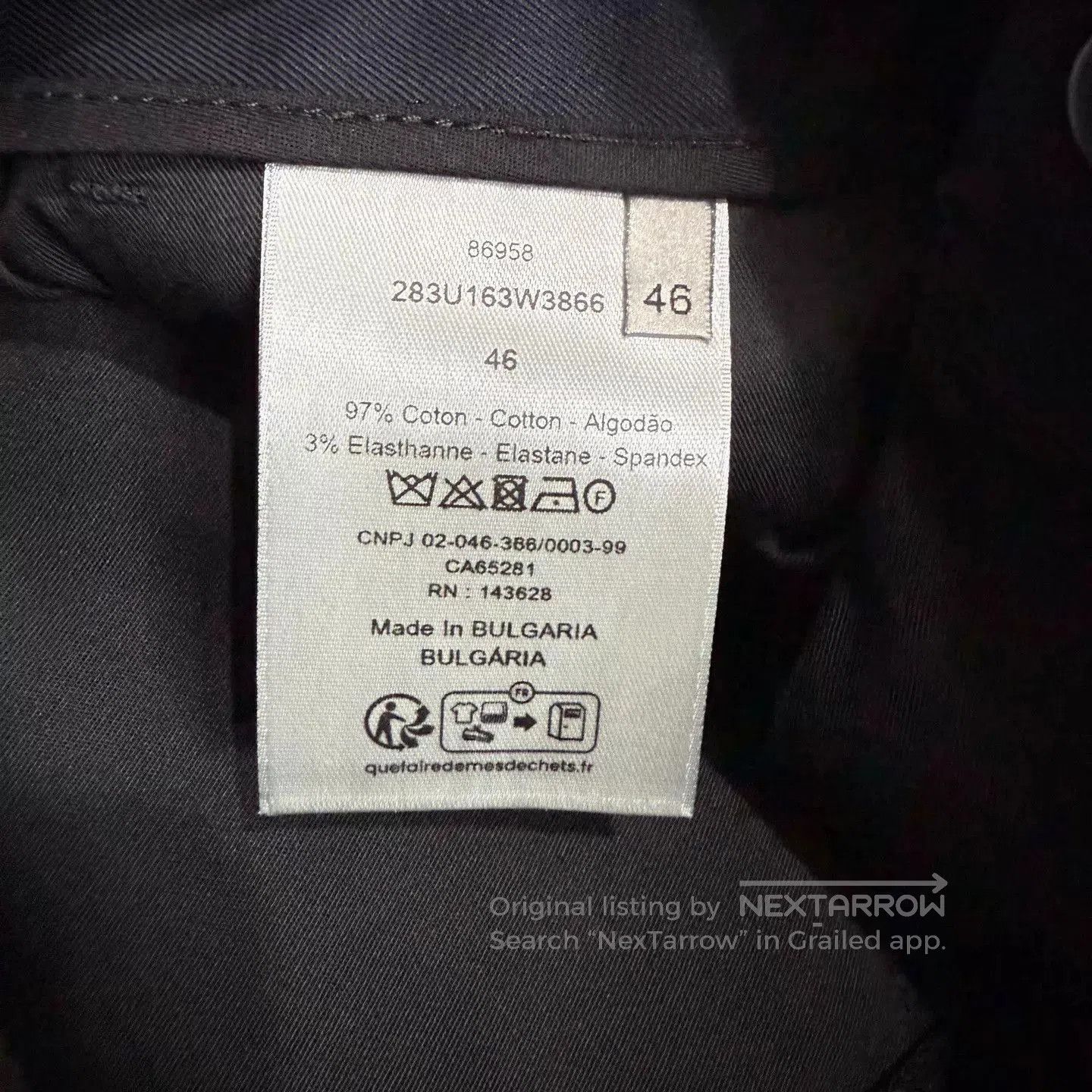 Dior Black Casual Pants Size 30. Size US 30 / EU 46 - 4 Thumbnail