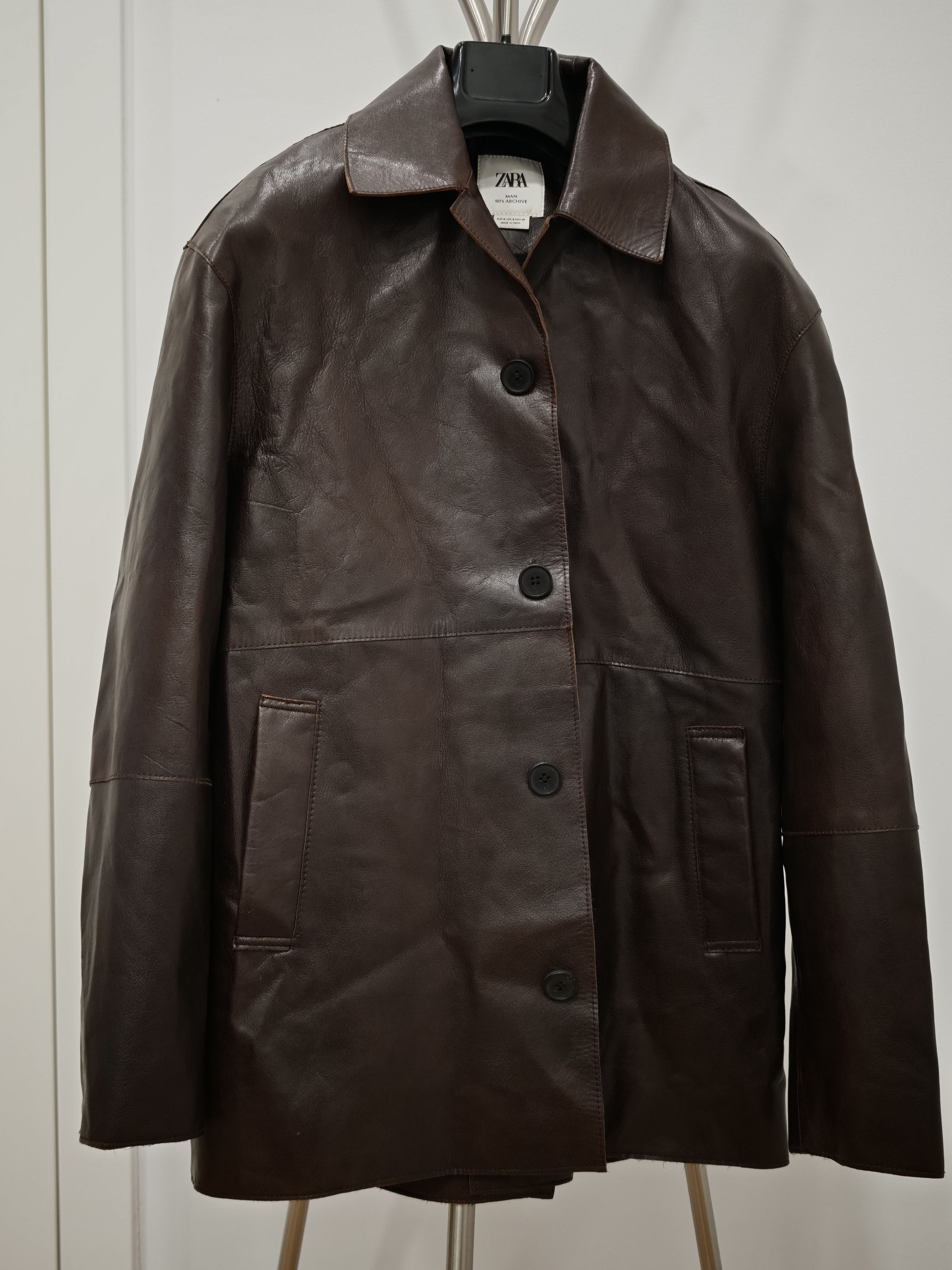 Zara ZARA - Goat Leather Jacket - Size S Size US S / EU 44-46 / 1 - 5 Thumbnail