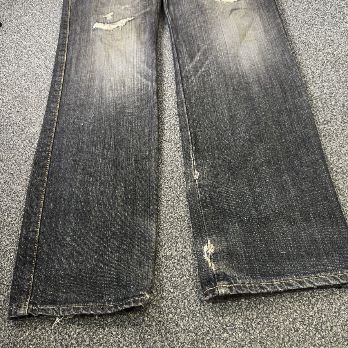 Hysteric Glamour Edwin Blue Trip 503 Black Distressed Denim ifsixwasnine Size US 32 / EU 48 - 7 Thumbnail