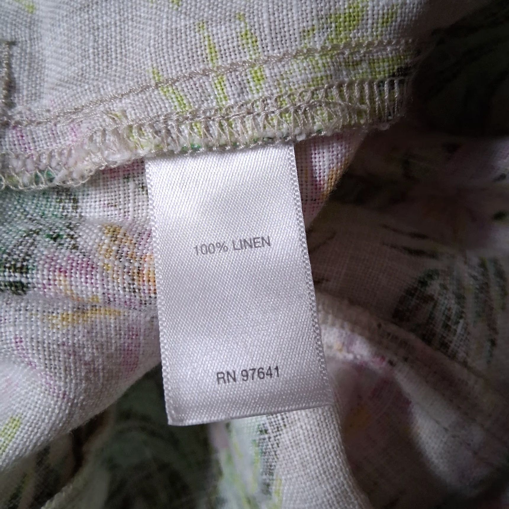 J. Jill J. Jill Love Linen Pants Women S Beige Pink Floral Wide-Leg Cropped Beach Lounge Cropped Linen Pants Summer Spring Beachwear Womens Size 28" / US 6 / IT 42 - 5 Thumbnail