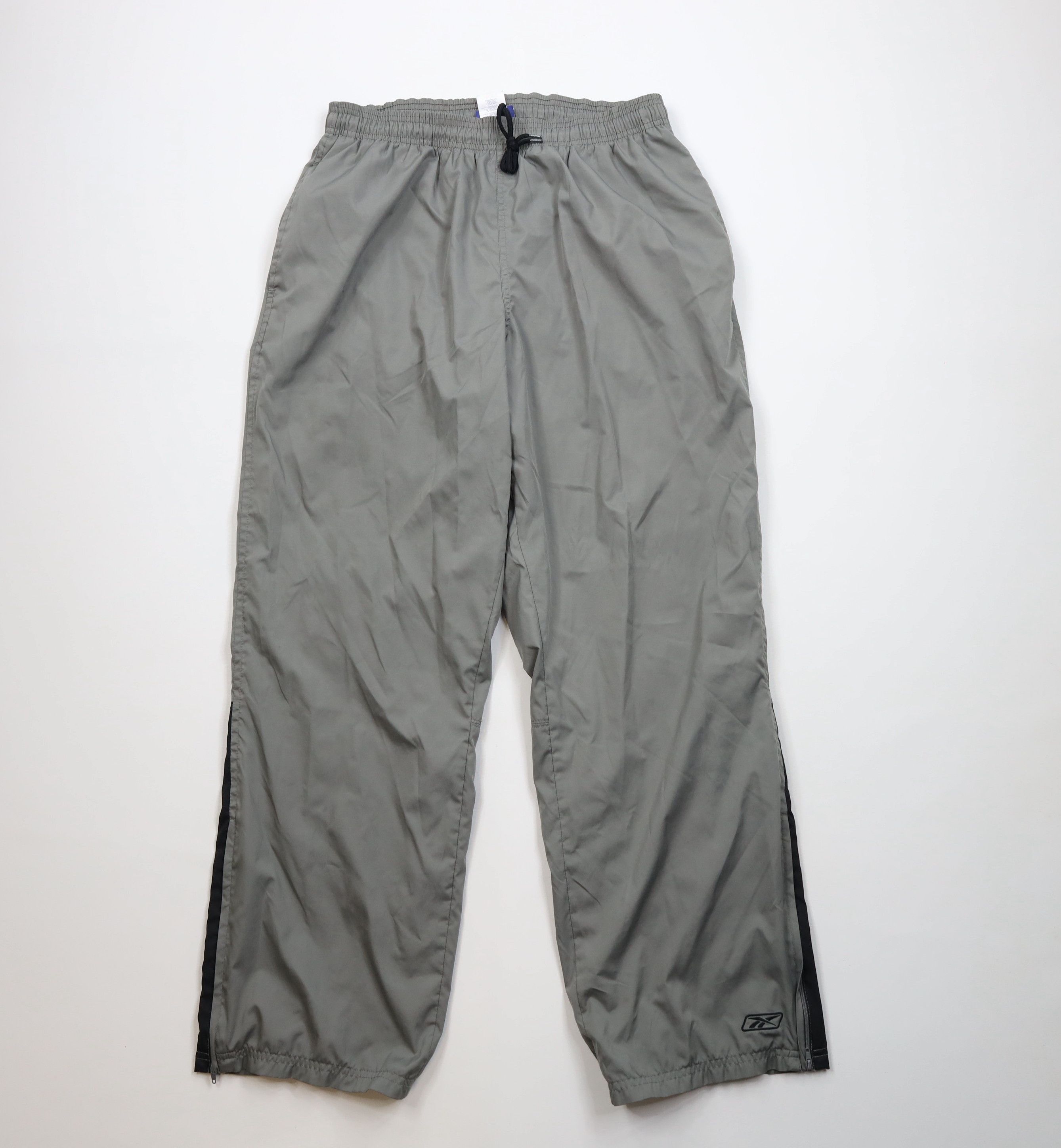 Reebok Vintage 90s Y2K Reebok Lined Wide Leg Windbreaker Pants Gray Size US 36 / EU 52 - 1 Thumbnail