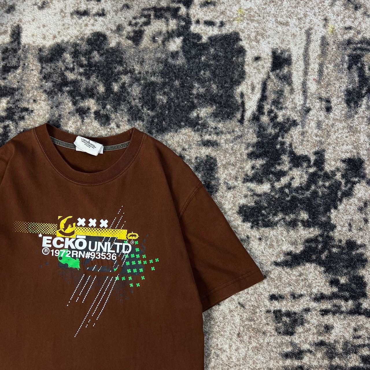 Ecko Unltd. Ecko Unltd Vintage Y2K Big Logo Brown T-Shirt 1TS38 Size US L / EU 52-54 / 3 - 2 Thumbnail