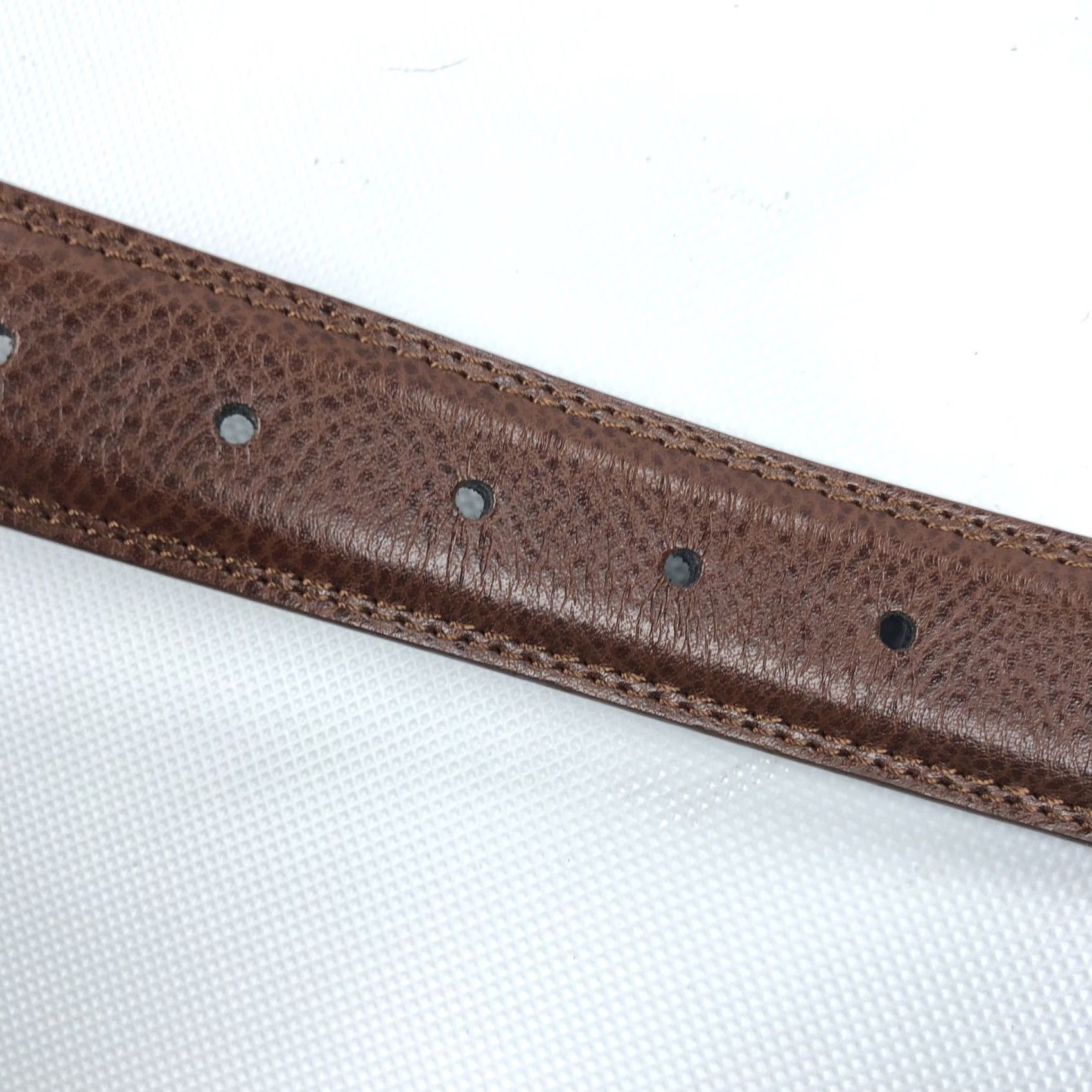 Florsheim Florsheim Belt Brown Size 38 Genuine Leather Textured Buckle Mens Dress Casual Belt Size 38 - 7 Thumbnail