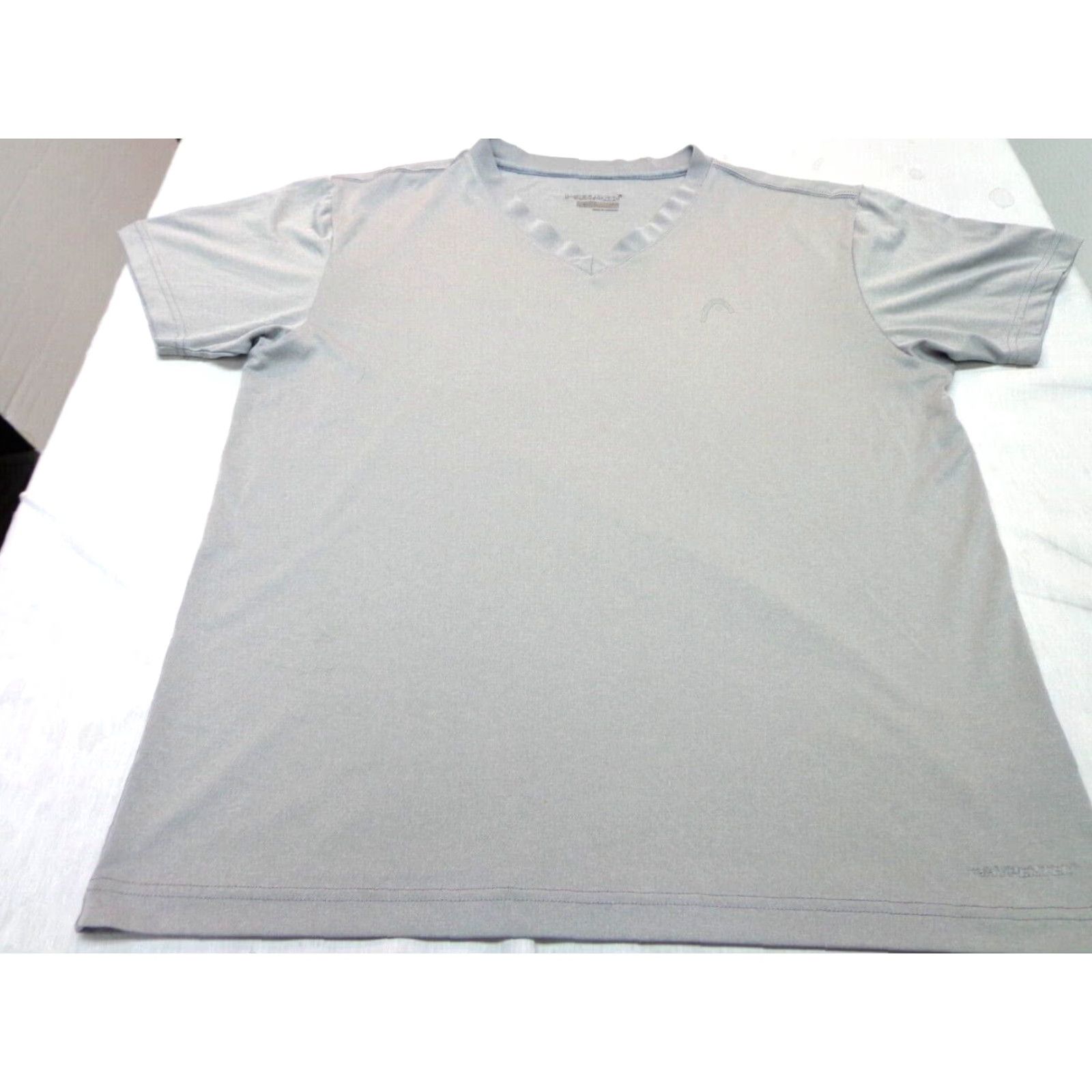 Vintage HEAD T-Shirt Gray V-Neck Polyester Large Men Short Sleeve Activewear Size US L / EU 52-54 / 3 - 3 Thumbnail