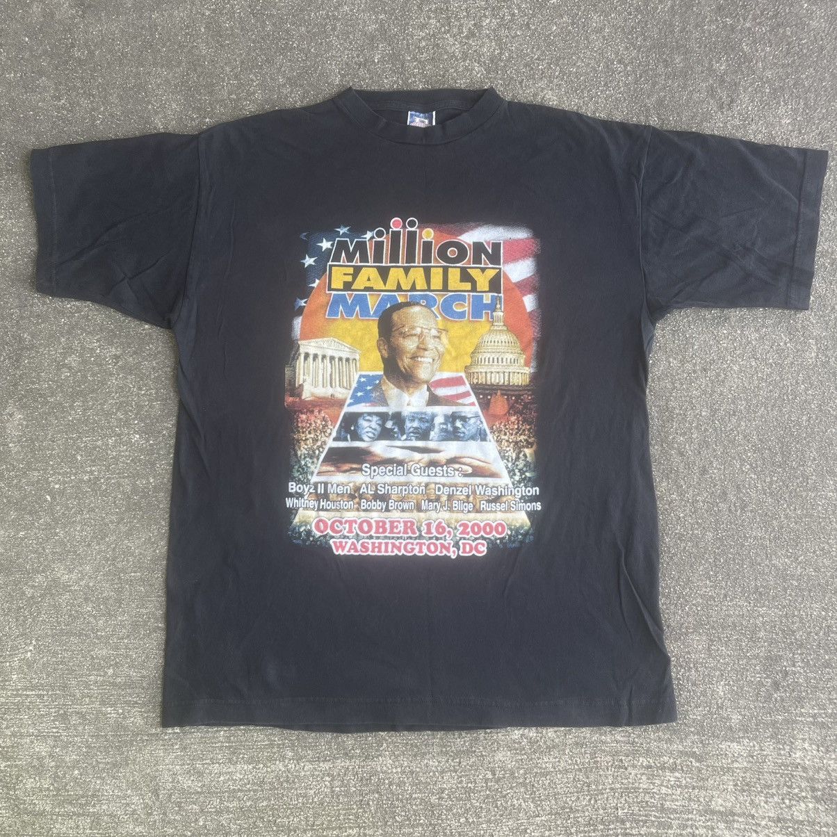 Rap Tees × Vintage VTG Million Family March Washington, DC Graphic T-Shirt XL Size US XL / EU 56 / 4 - 3 Thumbnail