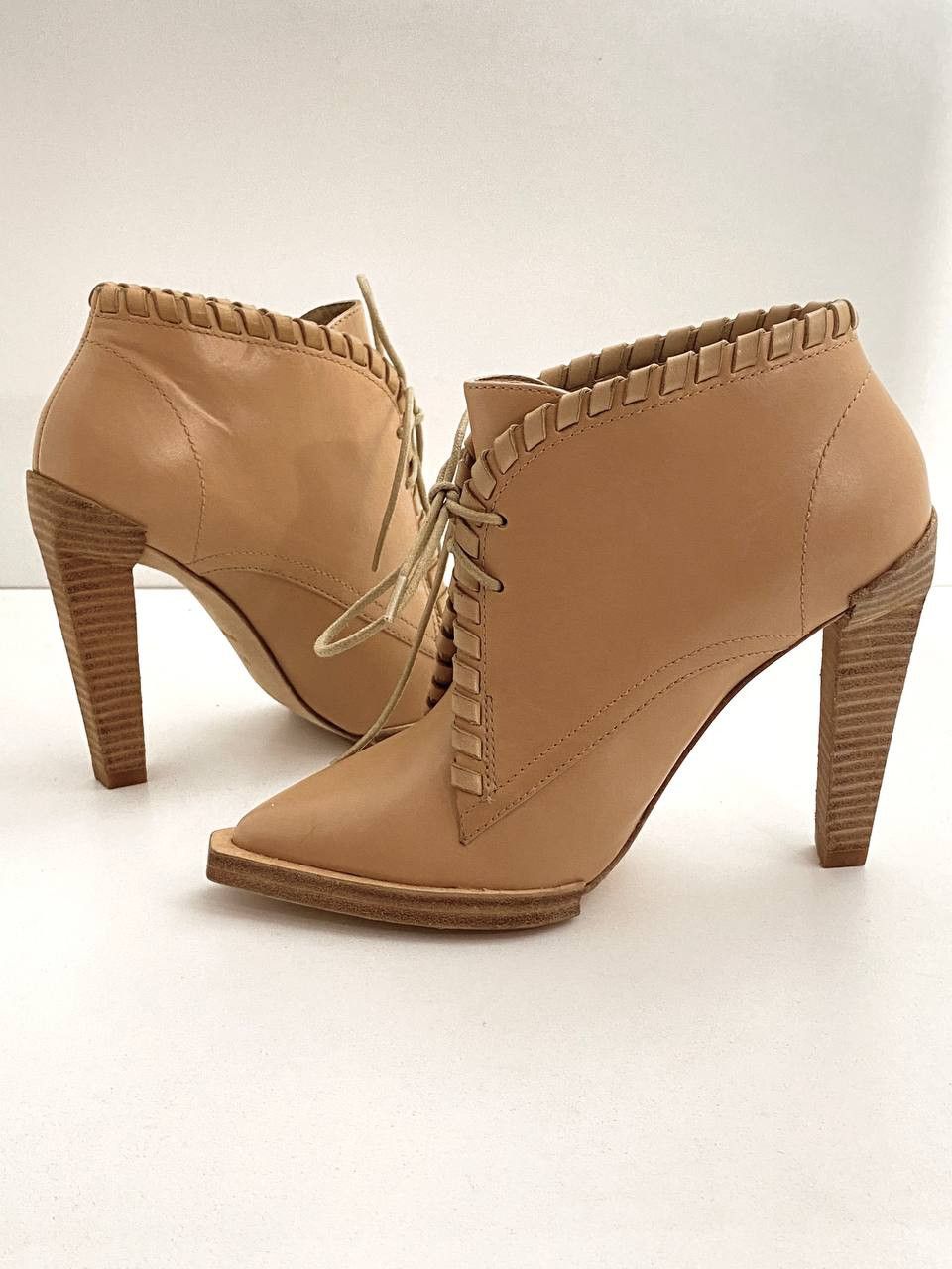 Alexander Wang Alexander Wang Sofi Lace Up Leather Tan Ankle Boots Shoes Size US 5 / IT 35 - 6 Thumbnail