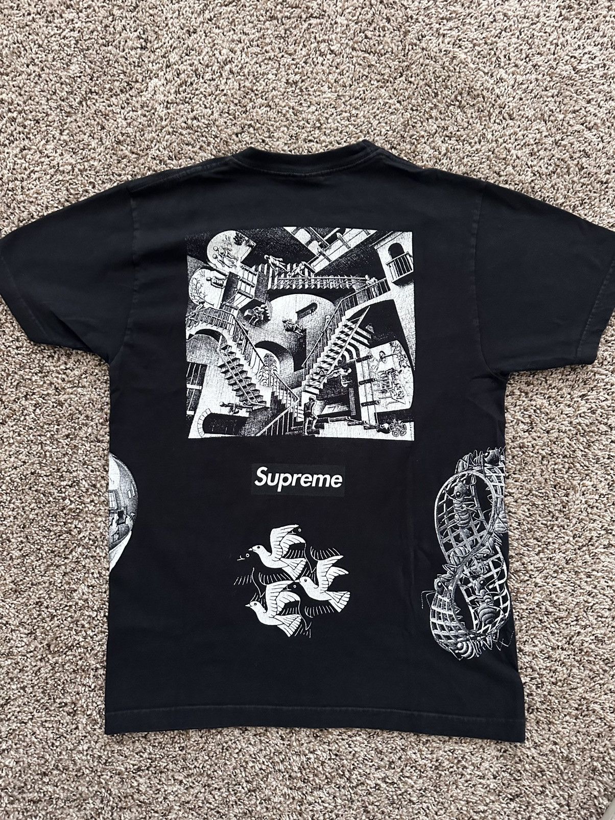 Supreme Supreme MC Escher Collage Tee Black Size Medium SS17 Size US M / EU 48-50 / 2 - 6 Thumbnail