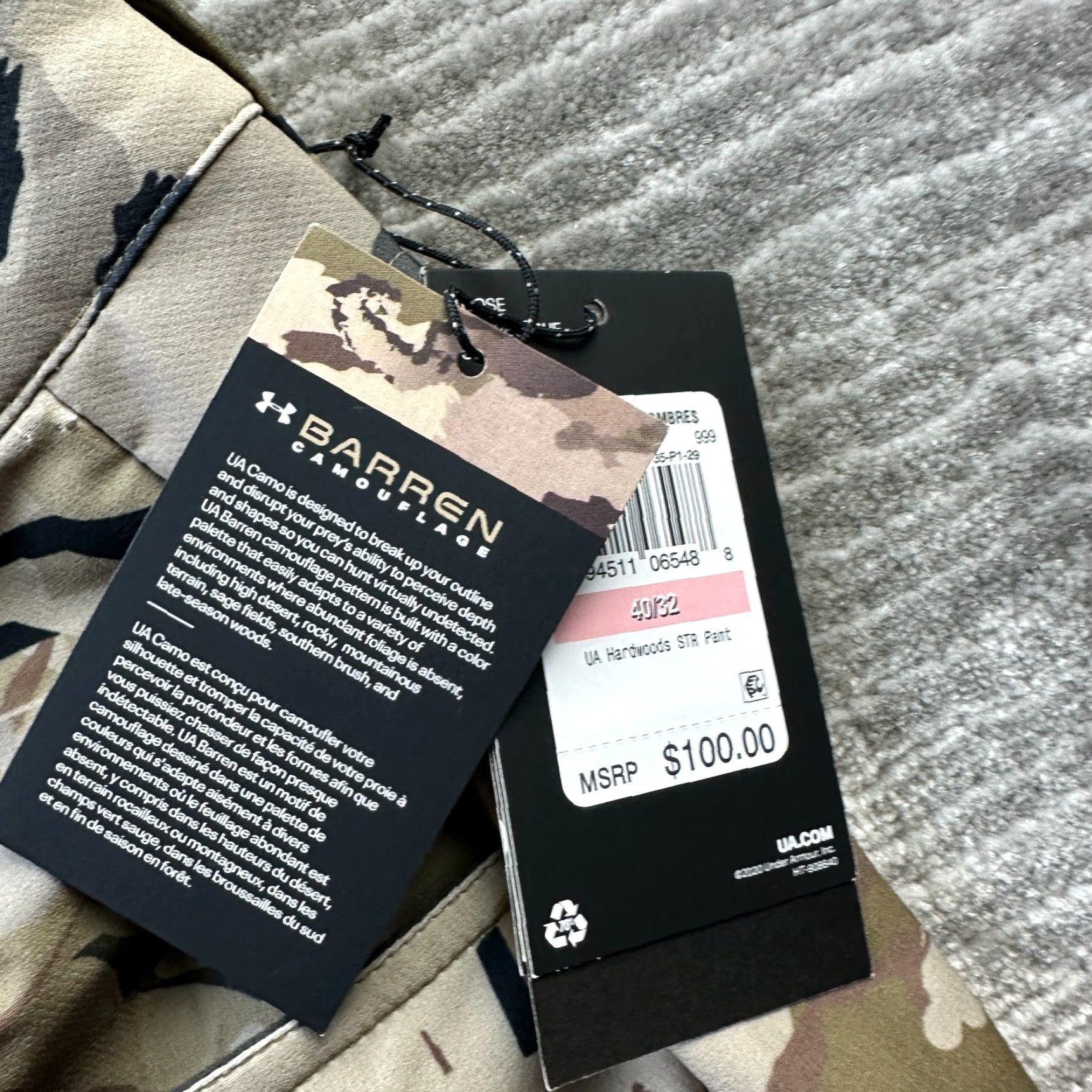 Under Armour Under Armour Pants Mens 40x32 Camouflage Utility Performance Hunting STR Woods Shirt Size US 40 / EU 56 - 6 Thumbnail