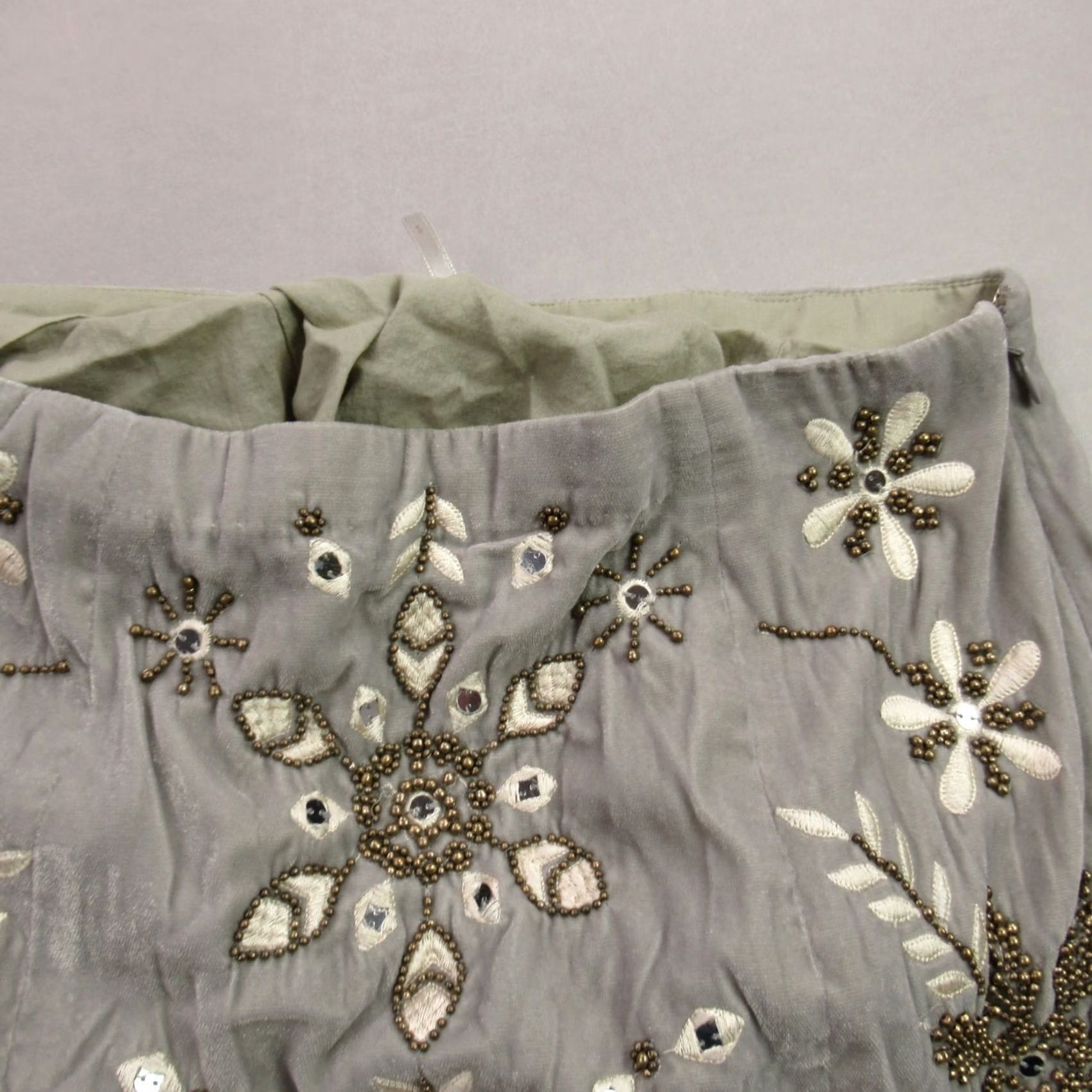 Free People Free People Skirt Womens Small Lightweight Outdoors Floral Zip Gray Size 28" / US 6 / IT 42 - 2 Thumbnail