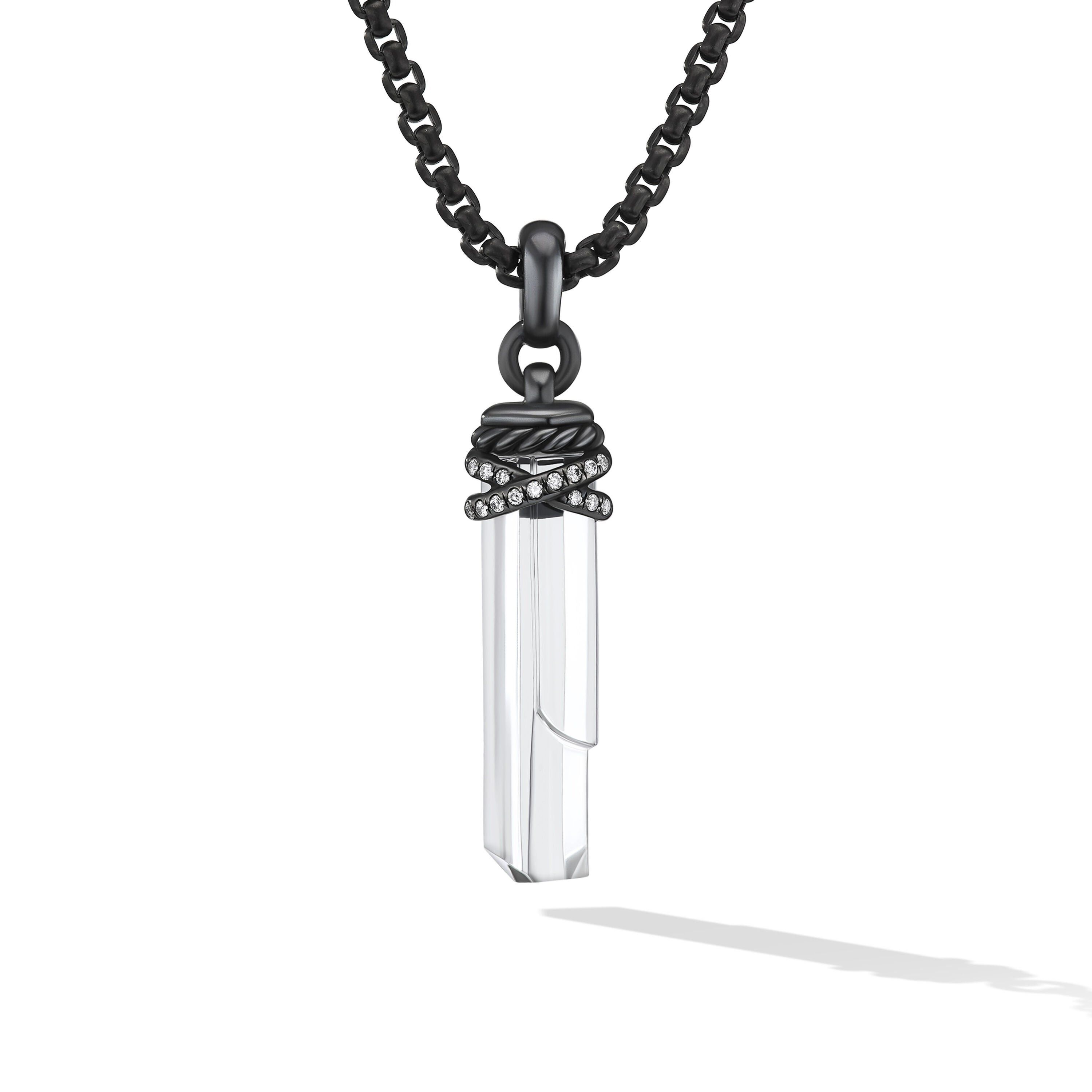David Yurman o1w1db10325 Size:OS/ Wrapped Crystal Amulet in Black Size ONE SIZE - 1 Thumbnail