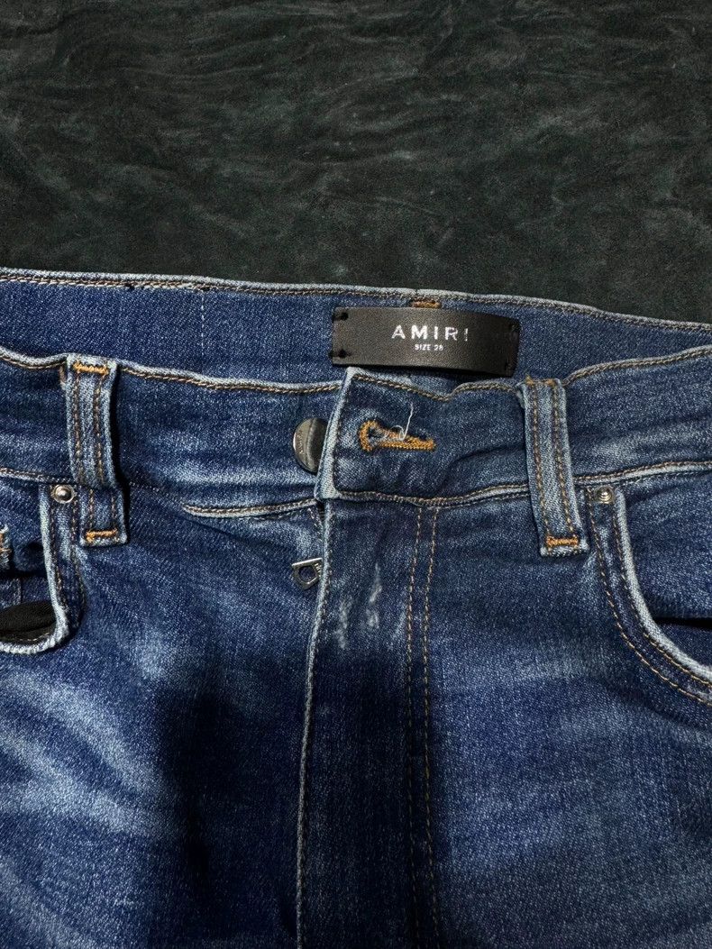Amiri Amiri Washed mx2 Patched Leather Denim Pants Size US 28 / EU 44 - 7 Thumbnail