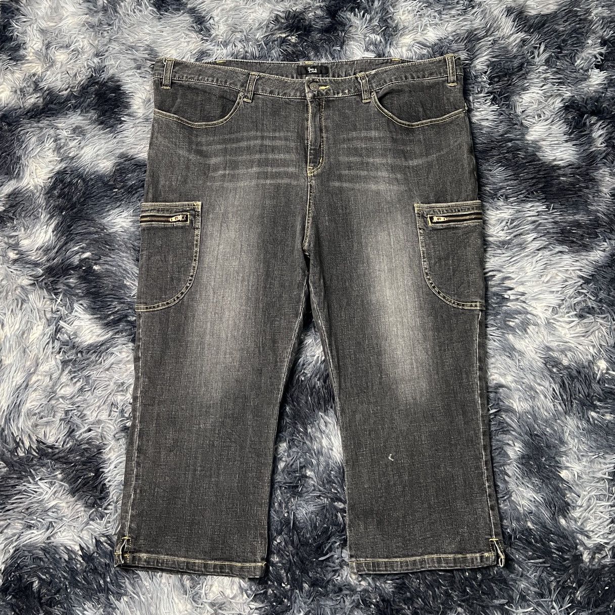 Japanese Brand Smile Land 3q Denim Cargo Pants Size US 44 / EU 60 - 1 Thumbnail