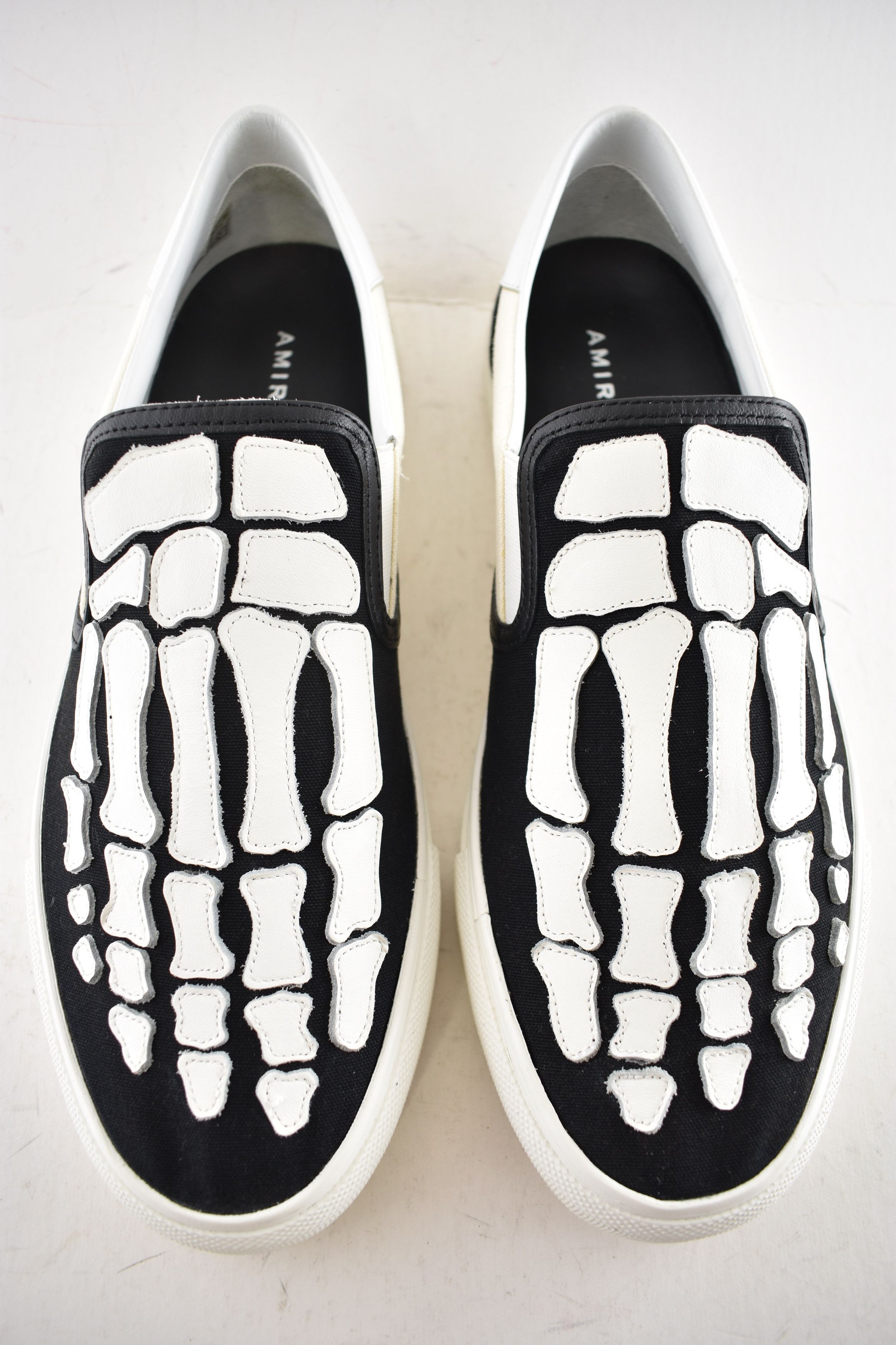 Amiri Amiri White Skeleton Slip On Bones Low Top Sneakers 44 11 Size US 11 / EU 44 - 7 Thumbnail